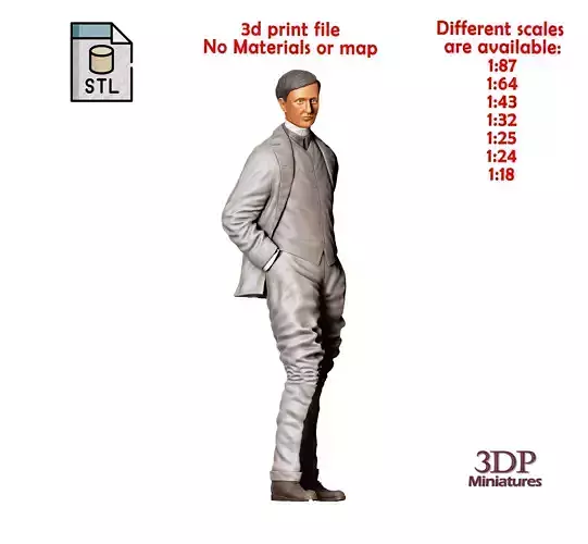 Ettore Bugatti automobile designer  3D print model