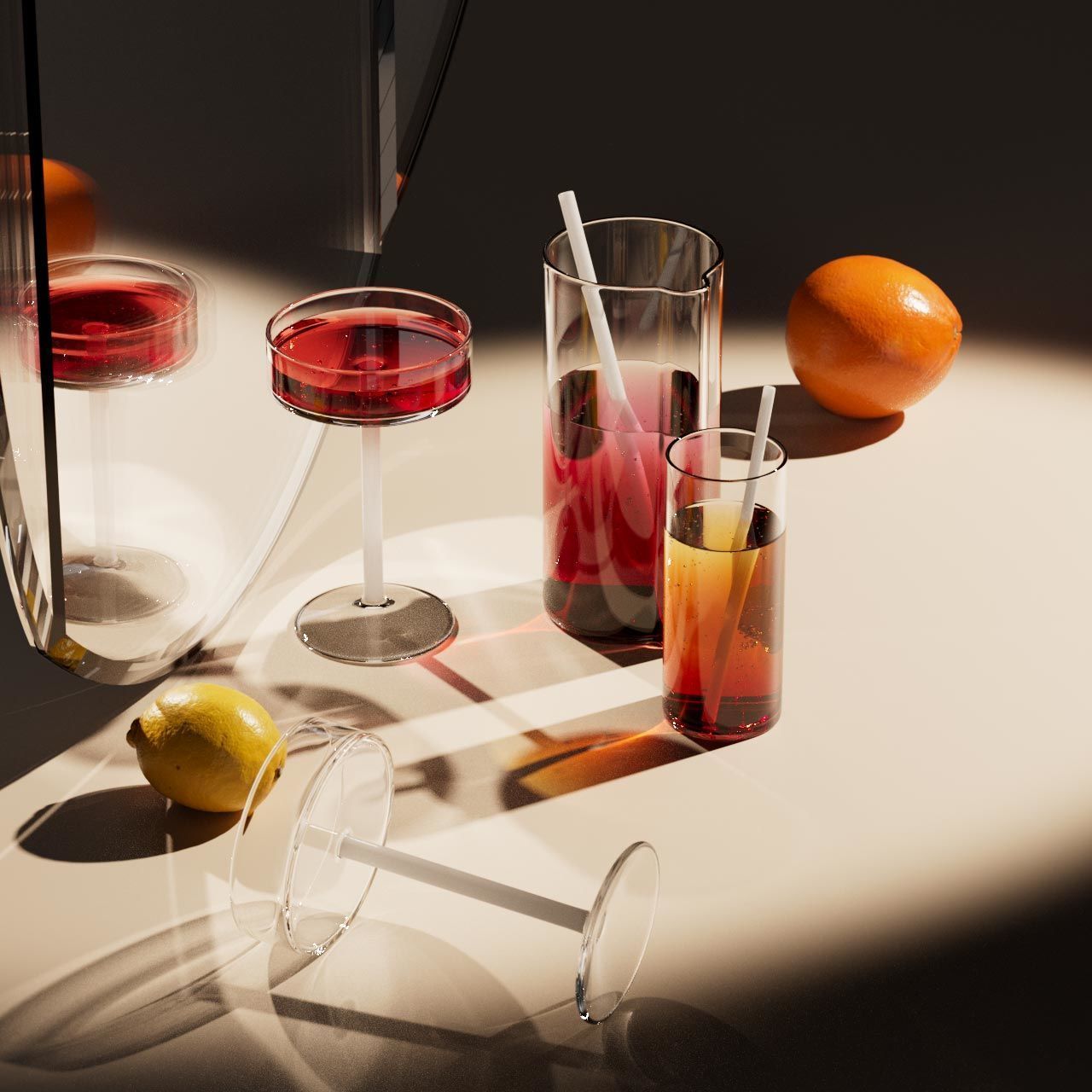 polypasta - Glass Collection Studio Scene 01 3D model_1