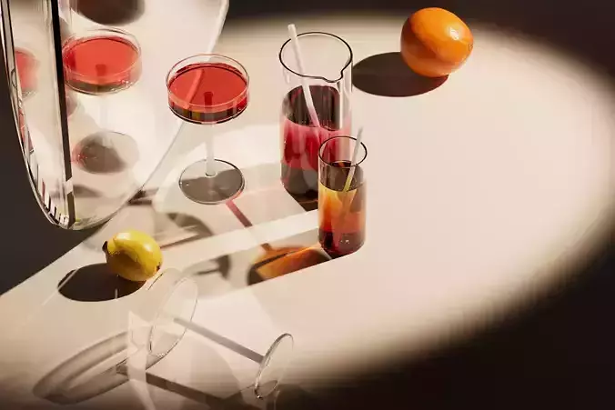 polypasta - Glass Collection Studio Scene 01 3D model