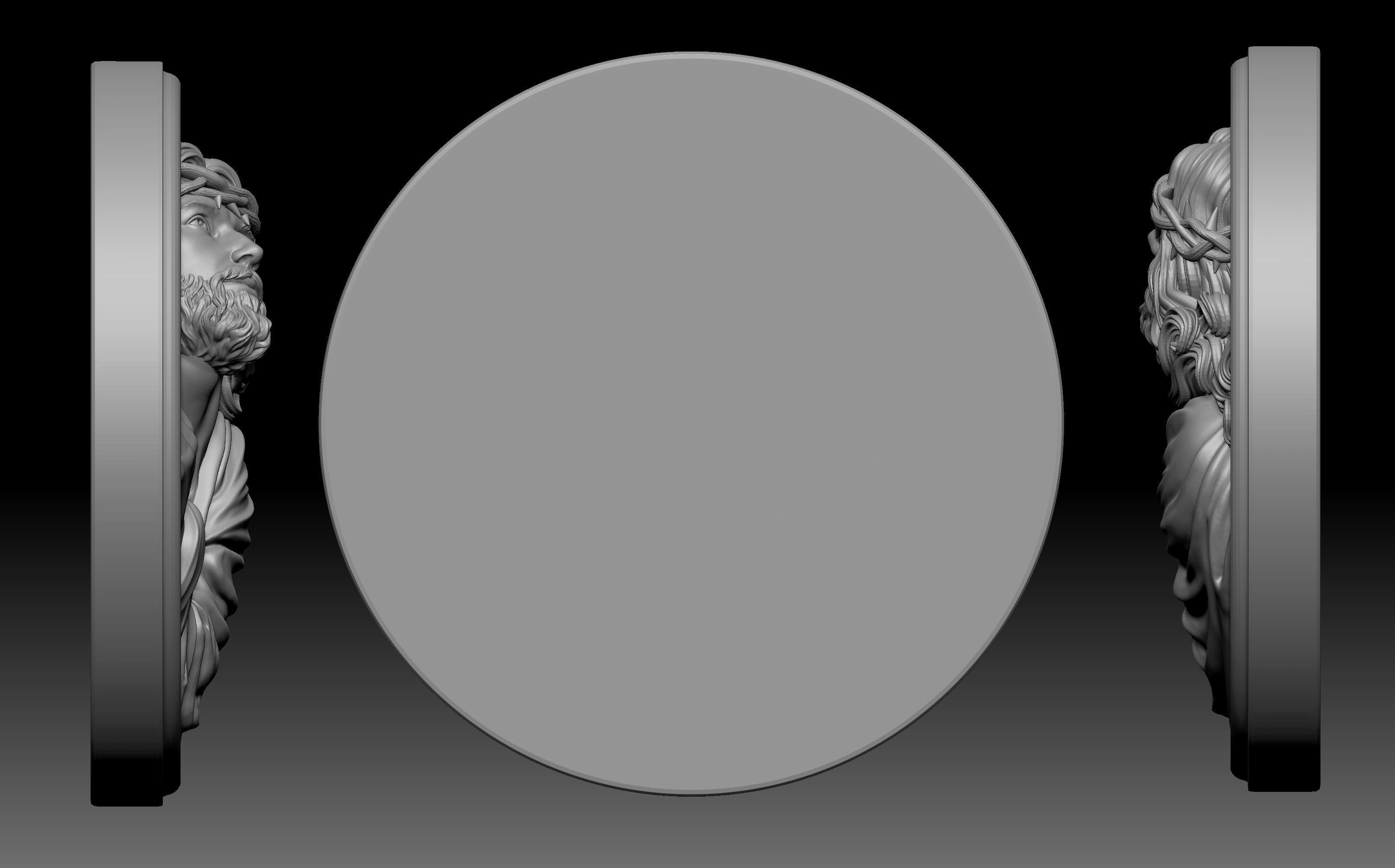 Jesus  Pendant 3D print model_3