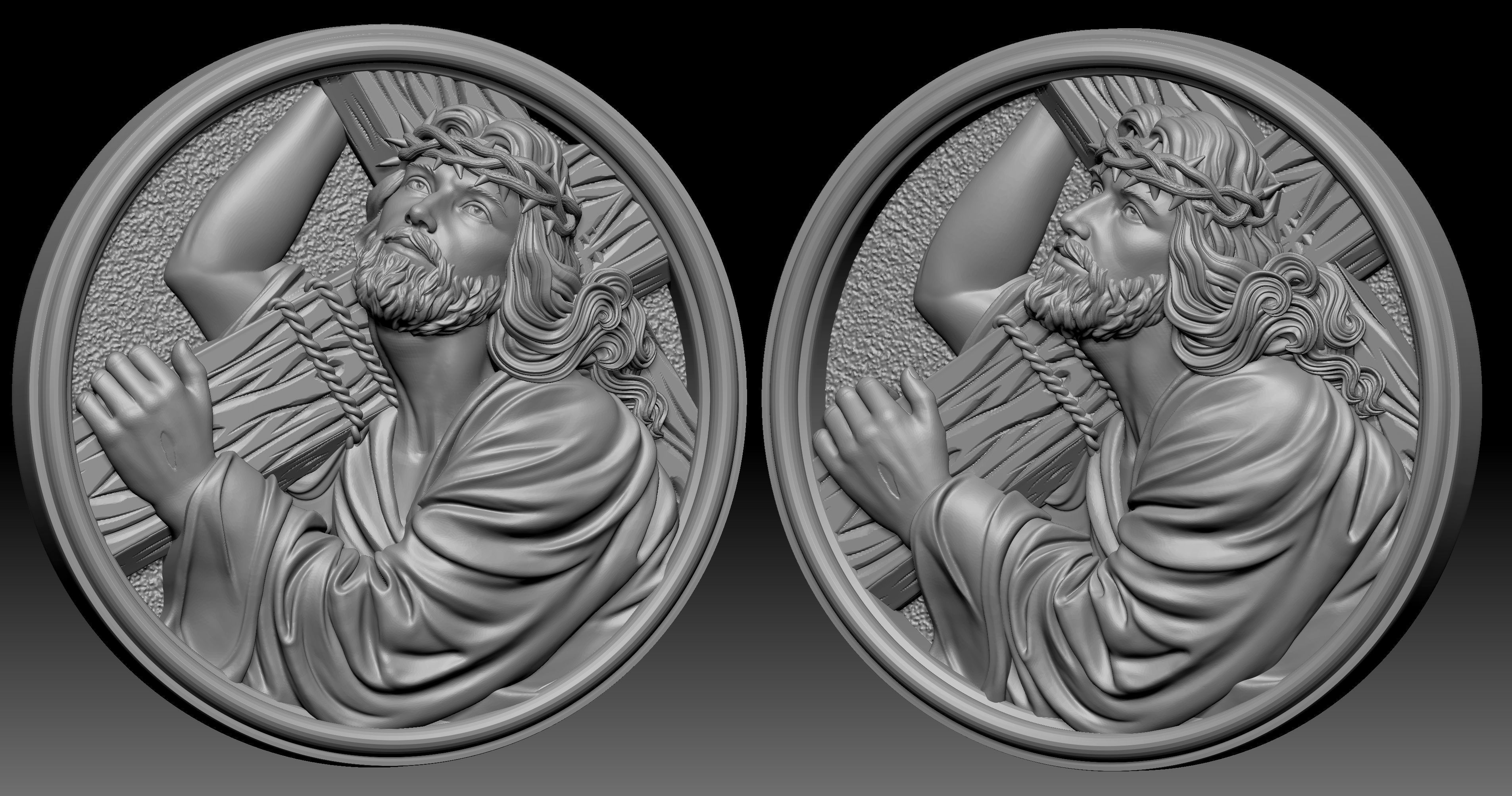 Jesus  Pendant 3D print model_1