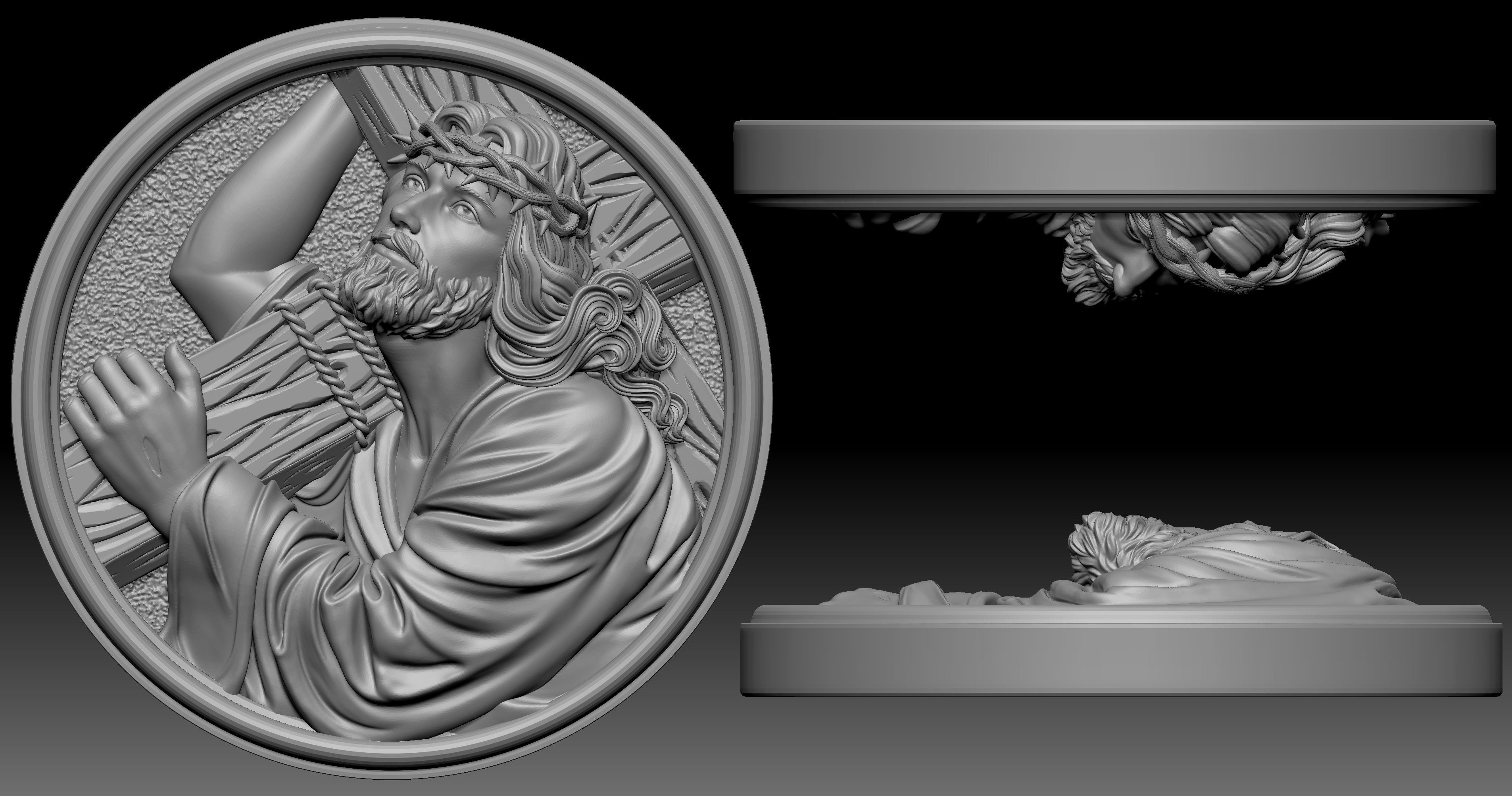 Jesus  Pendant 3D print model_2