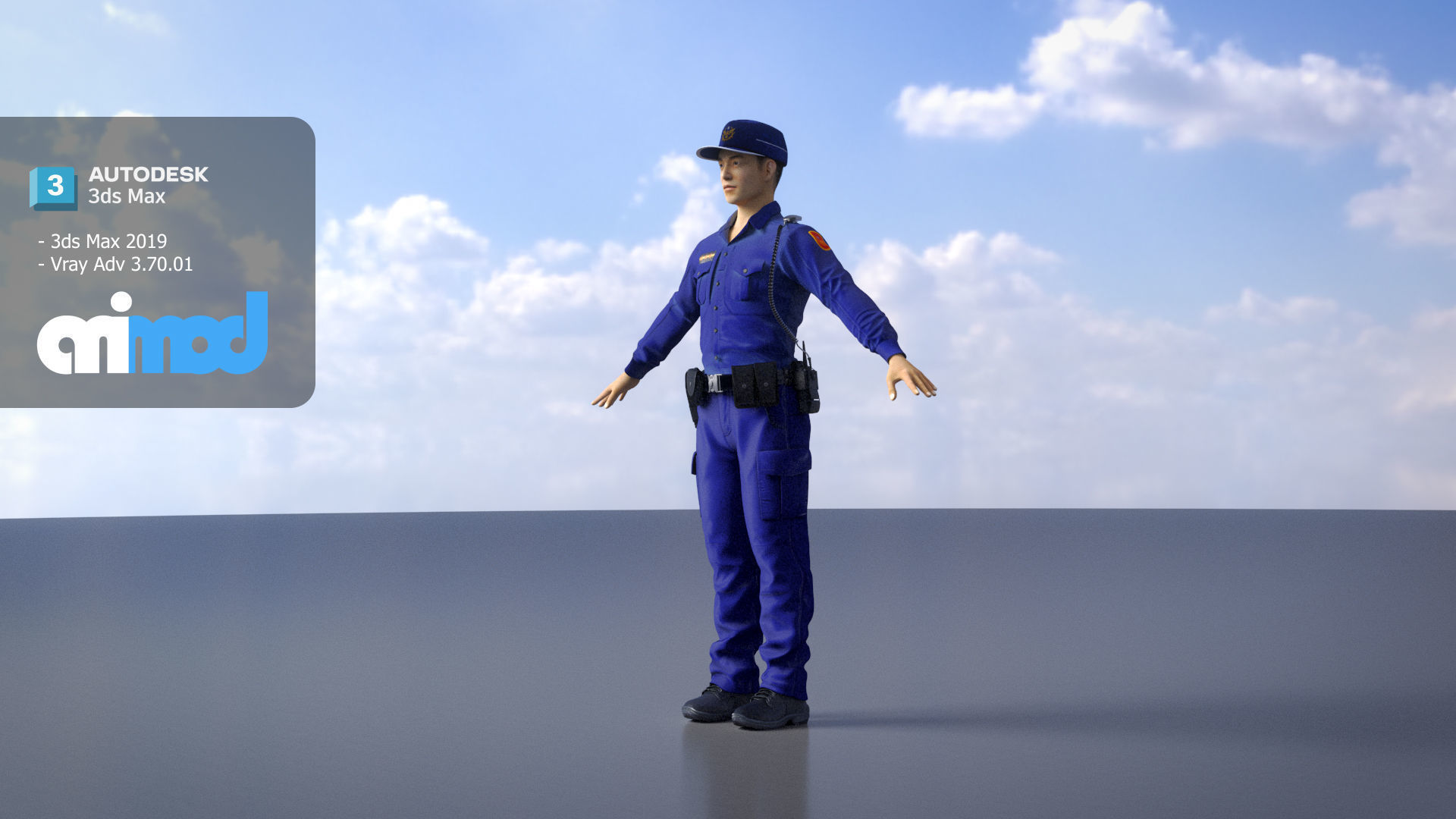 Taiwan Police Officer 0008 3D model_2
