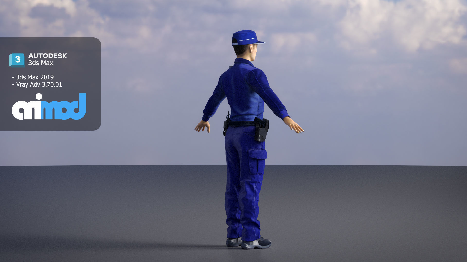 Taiwan Police Officer 0008 3D model_3