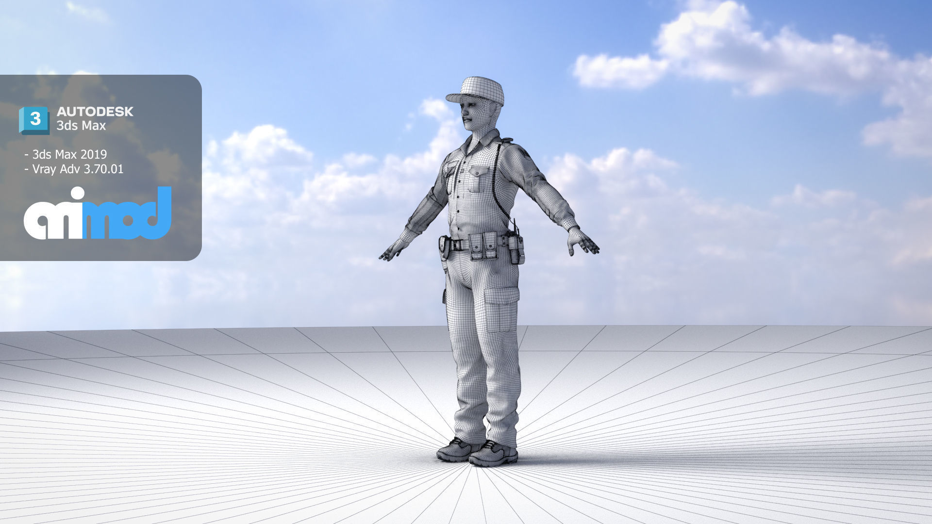 Taiwan Police Officer 0008 3D model_7