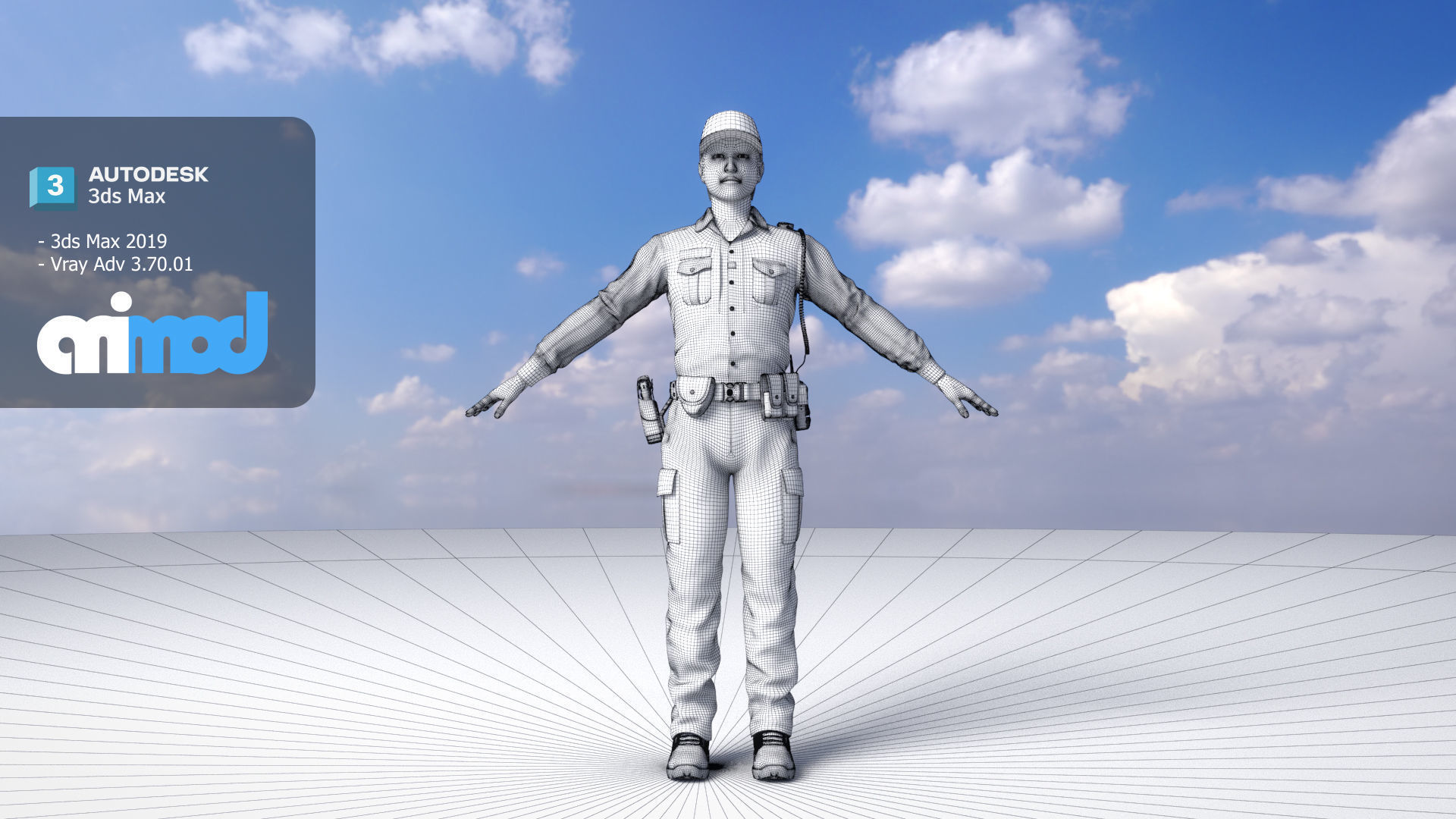 Taiwan Police Officer 0008 3D model_5