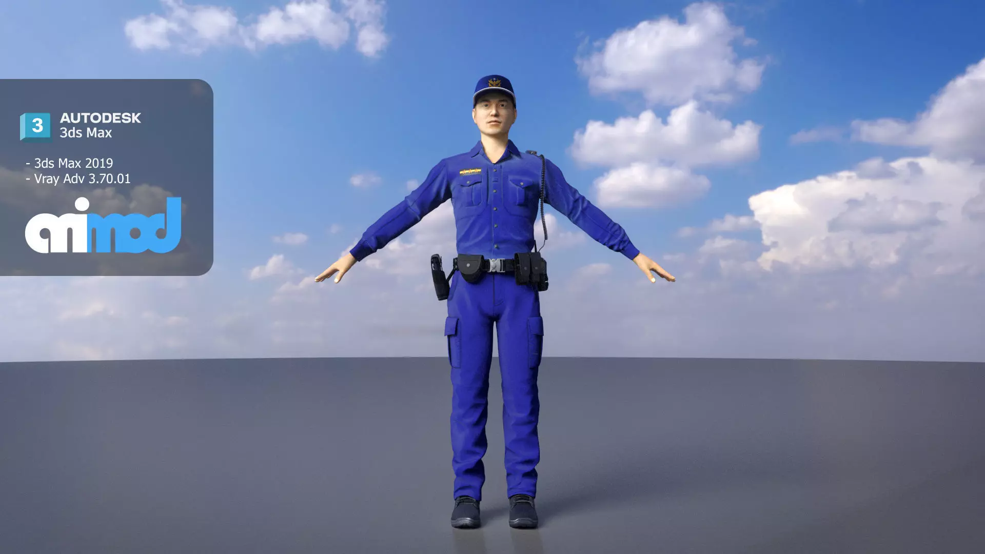Taiwan Police Officer 0008 3D model_0