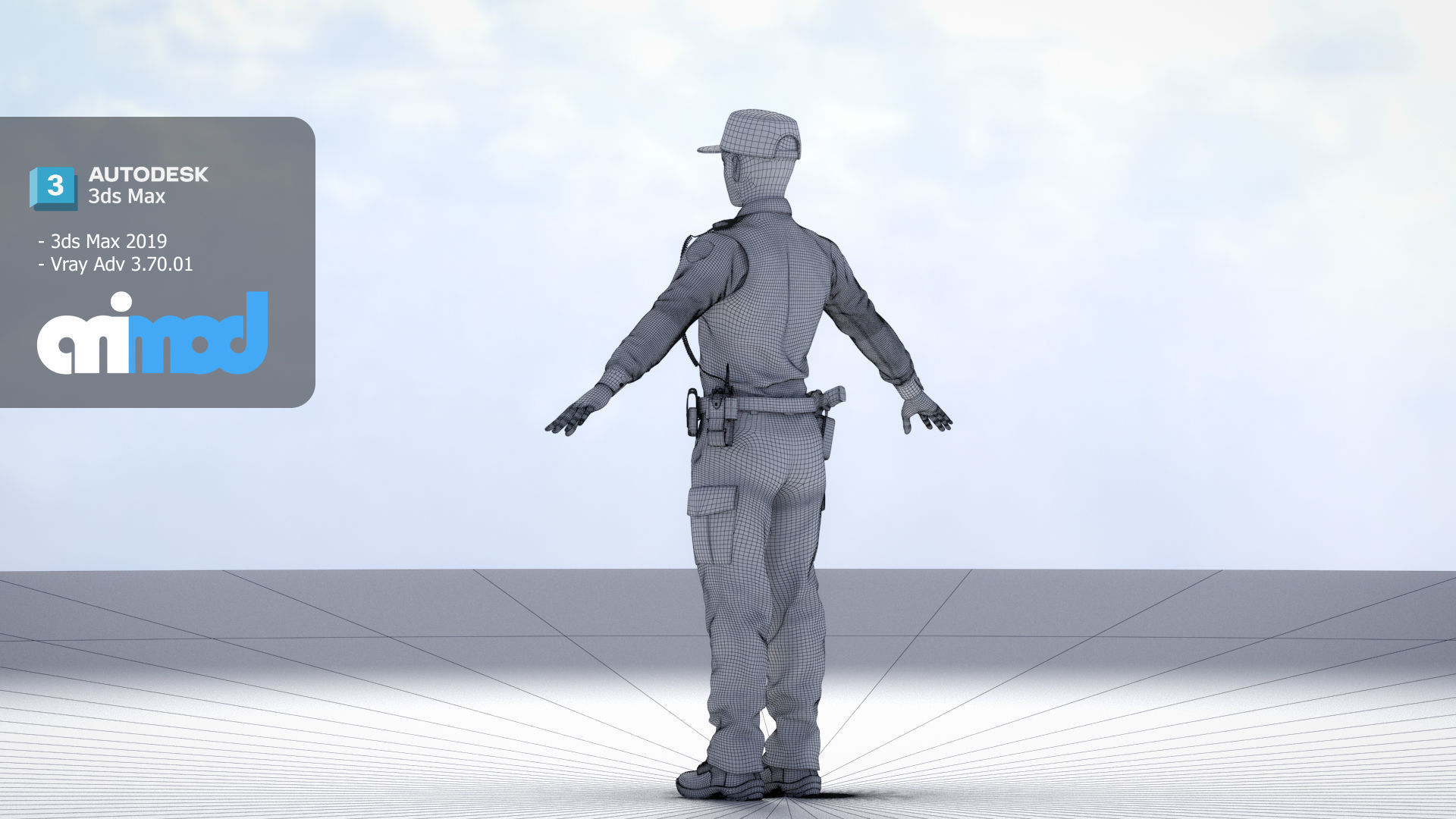 Taiwan Police Officer 0008 3D model_9