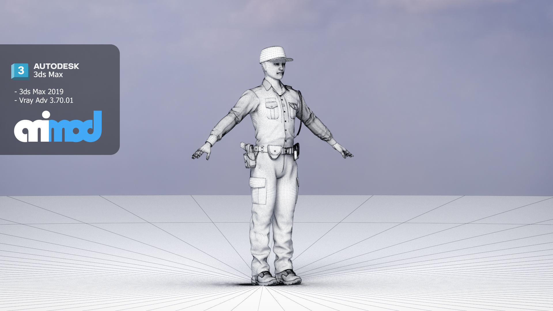 Taiwan Police Officer 0008 3D model_6