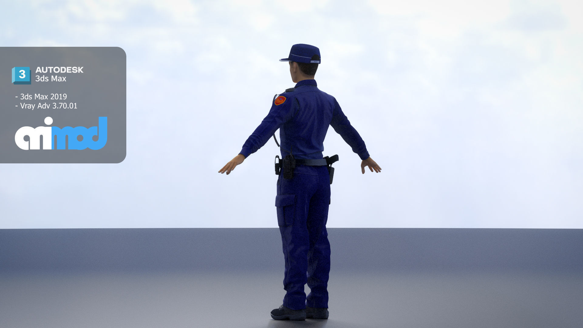 Taiwan Police Officer 0008 3D model_4