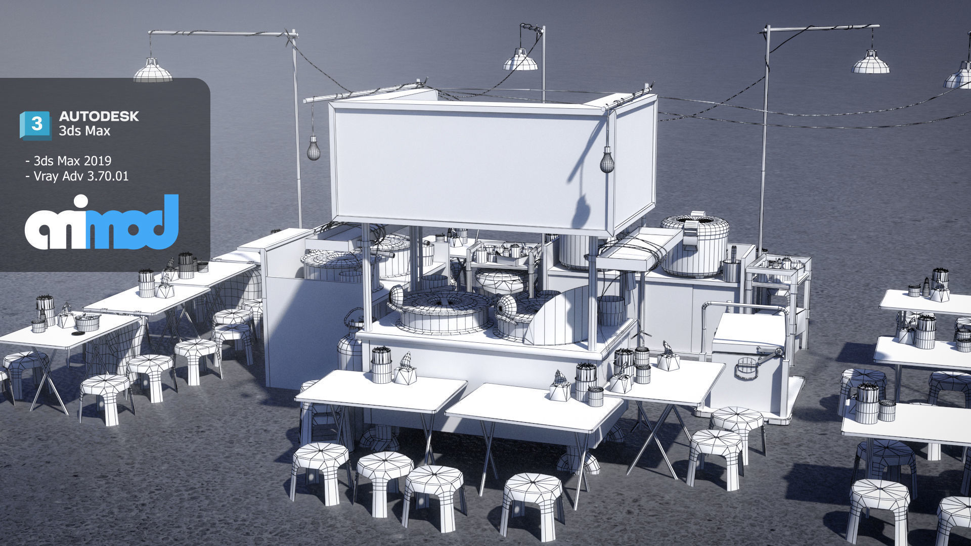 TW Ribs Stewed with Medicinal Herbs Vendor 3D model_7