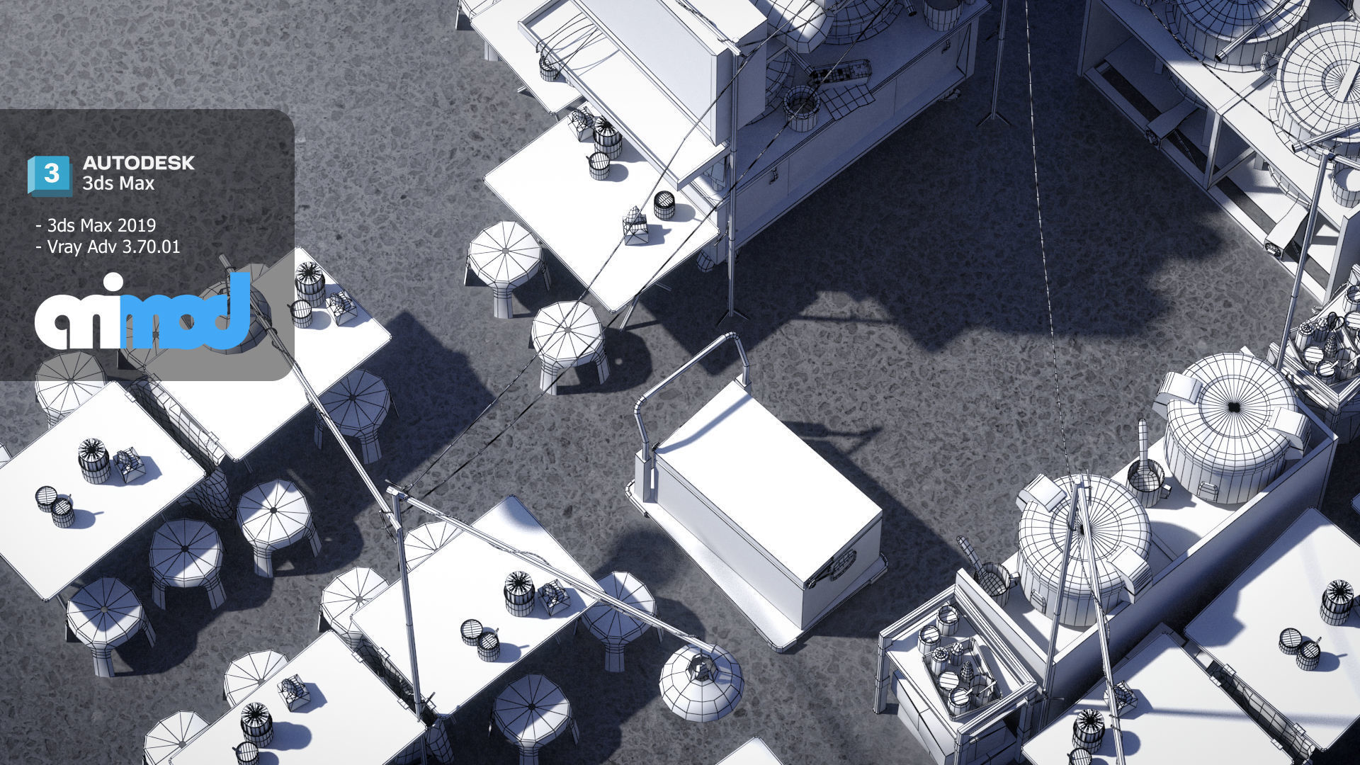 TW Ribs Stewed with Medicinal Herbs Vendor 3D model_9