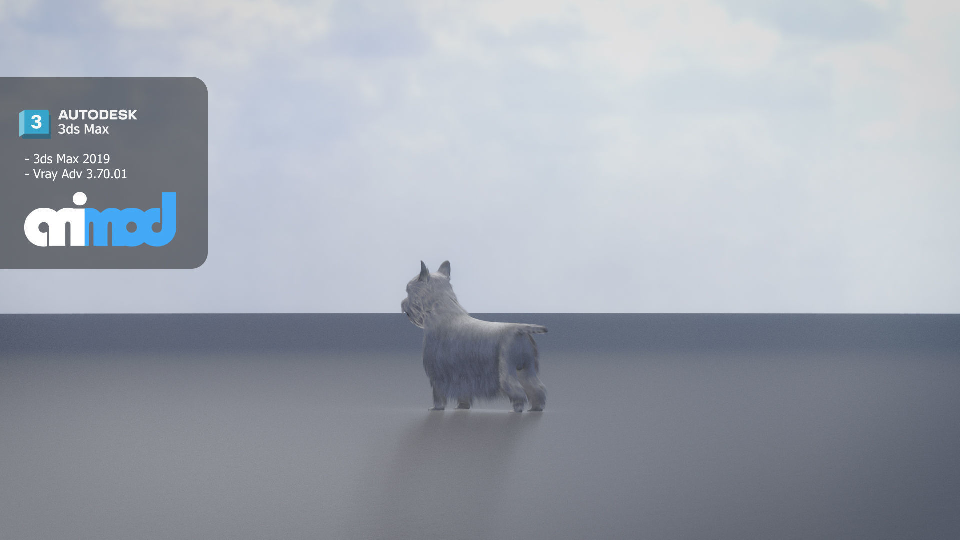 White Terrier Dog 3D model_4
