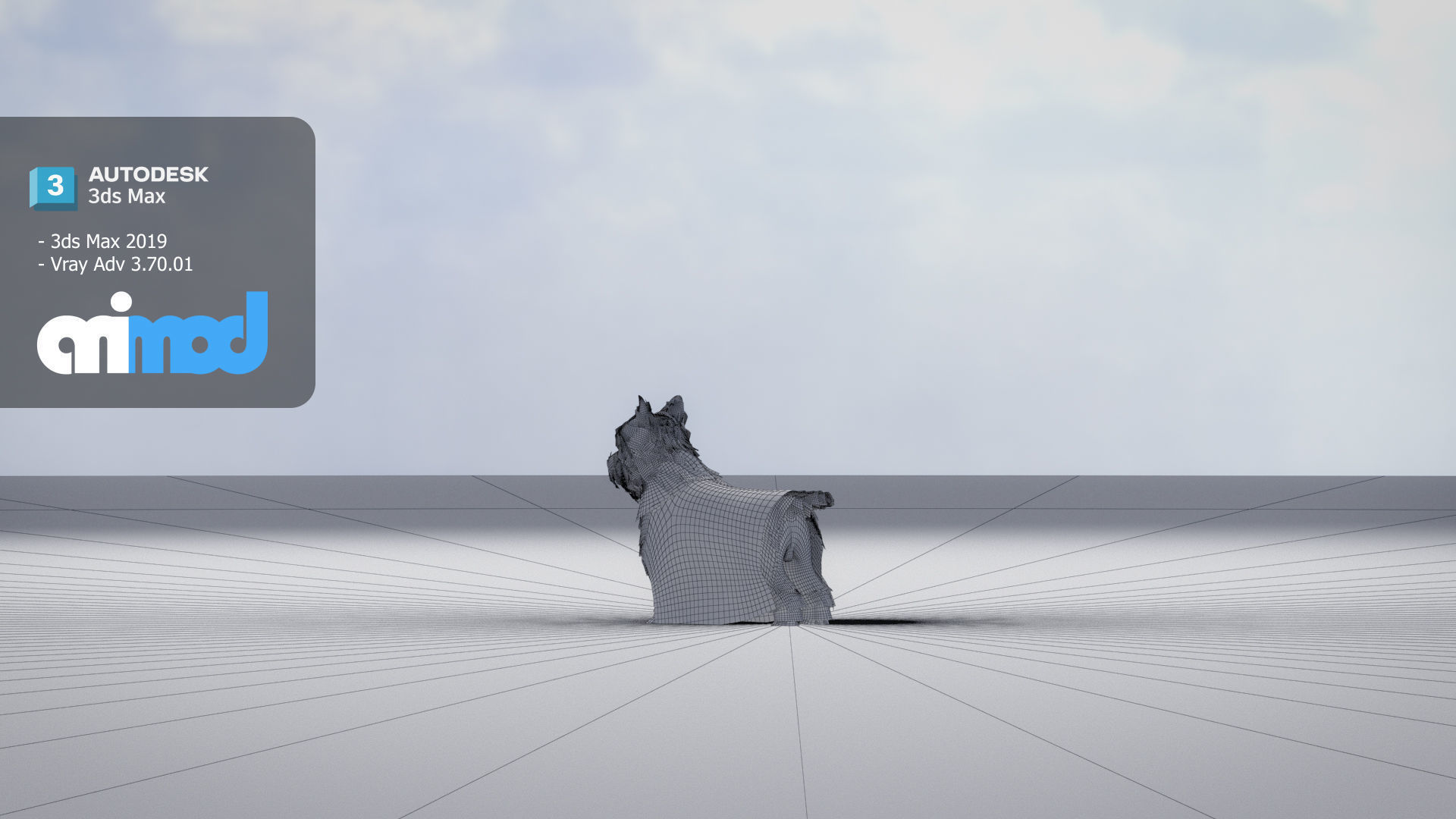 White Terrier Dog 3D model_9