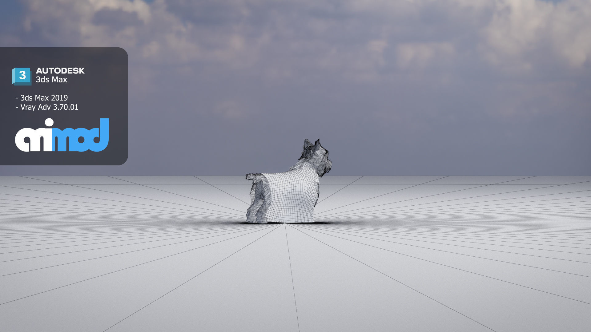 White Terrier Dog 3D model_8