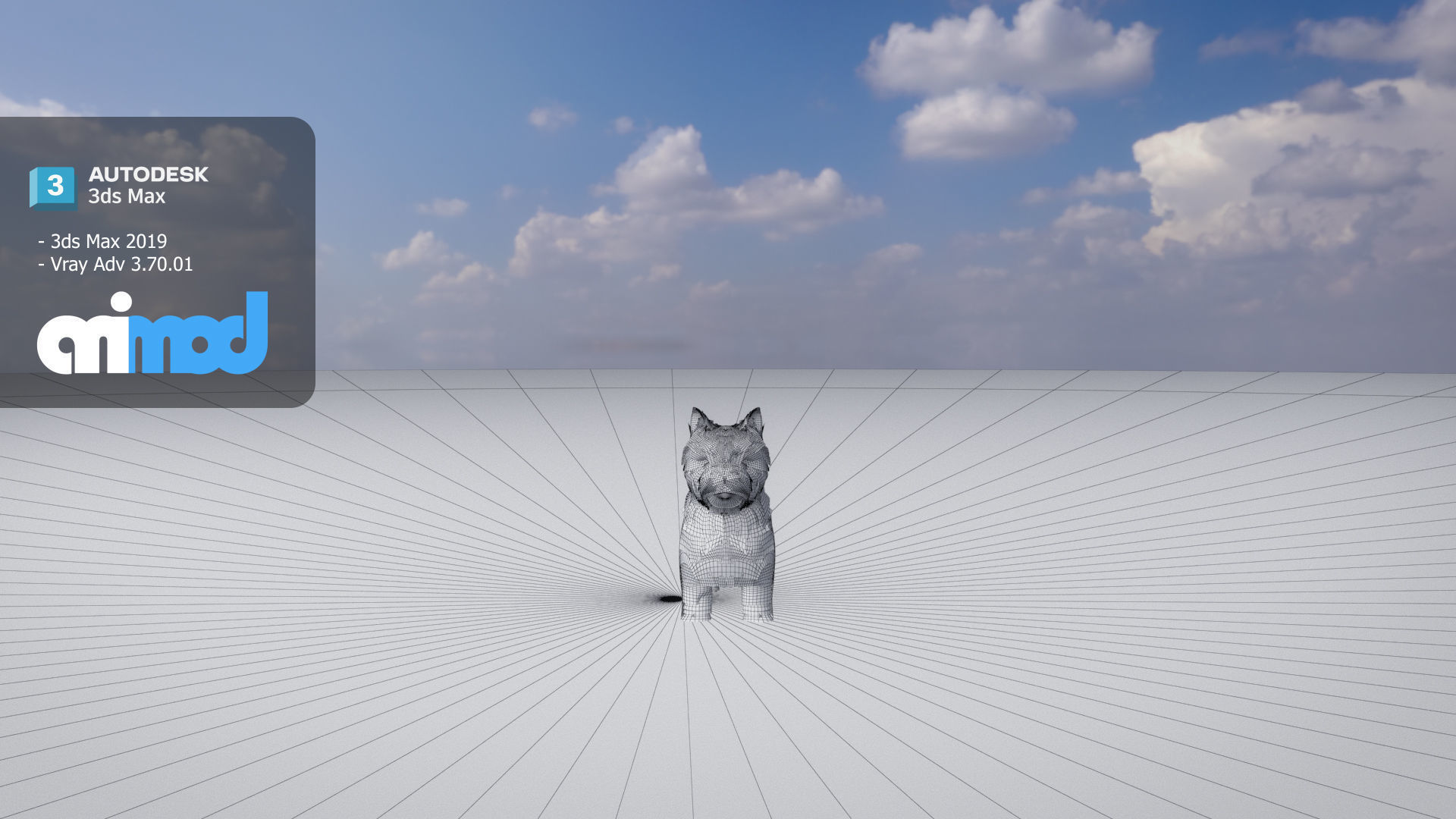 White Terrier Dog 3D model_5