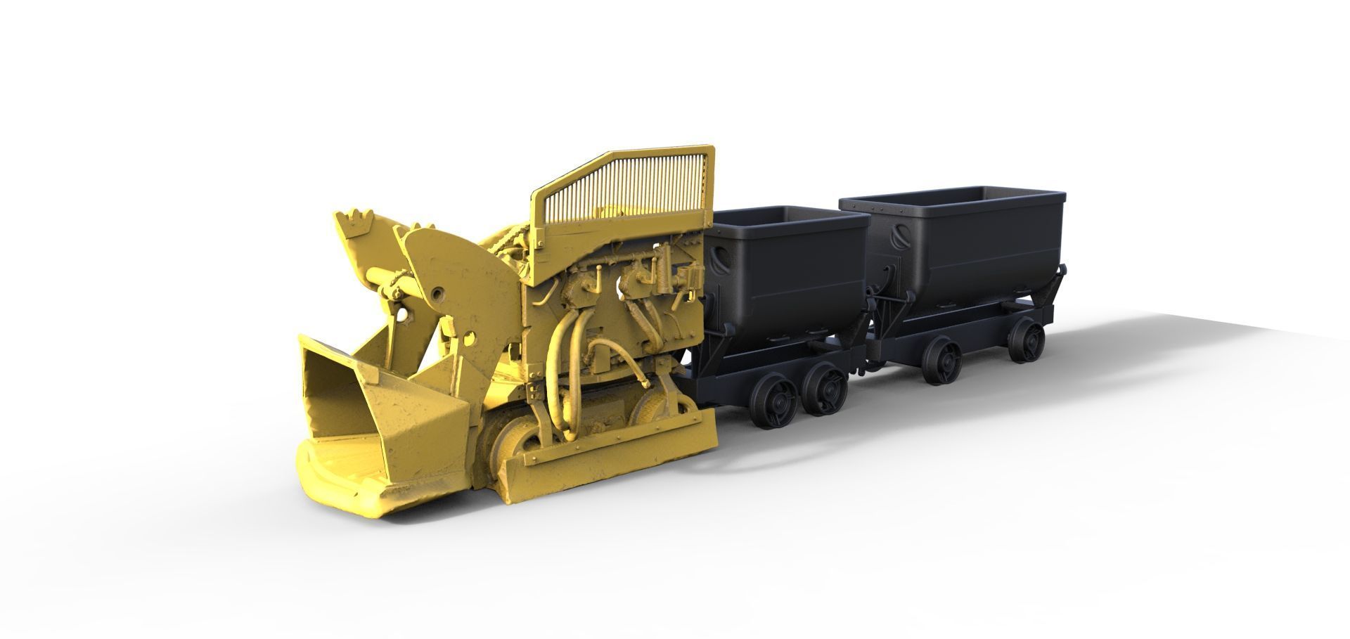 Mining Lore Bagger Diorama Bergbau 3D print model_2