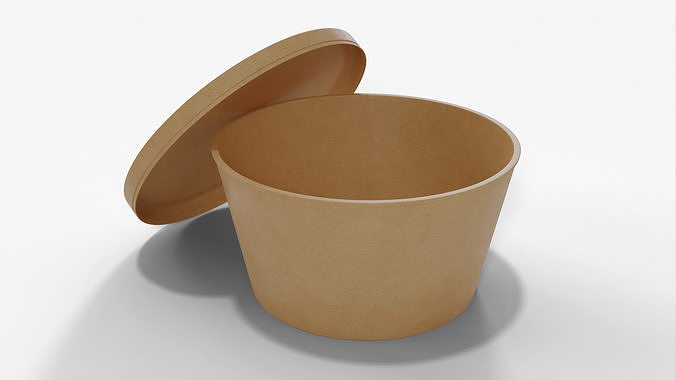 Paper Soup Cup - 16oz Open 3D model 4