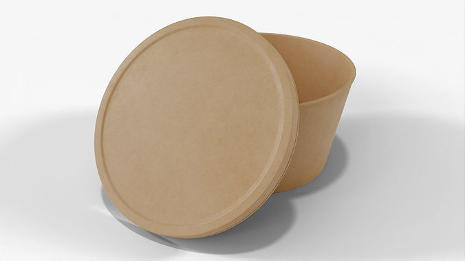 Paper Soup Cup - 16oz Open 3D model 5