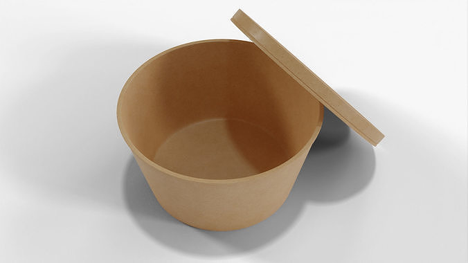 Paper Soup Cup - 16oz Open 3D model 3