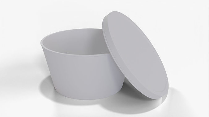 Paper Soup Cup - 16oz Open 3D model 6