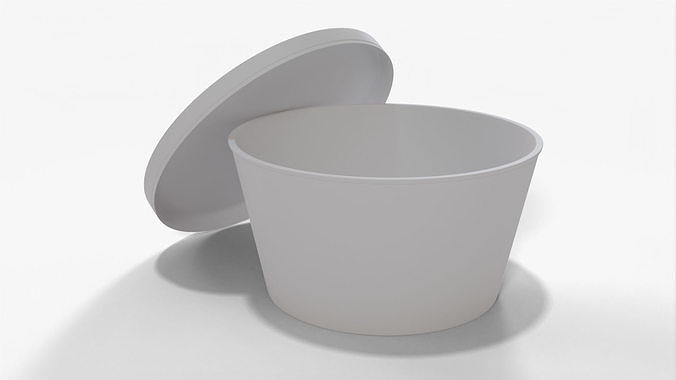 Paper Soup Cup - 16oz Open 3D model 7