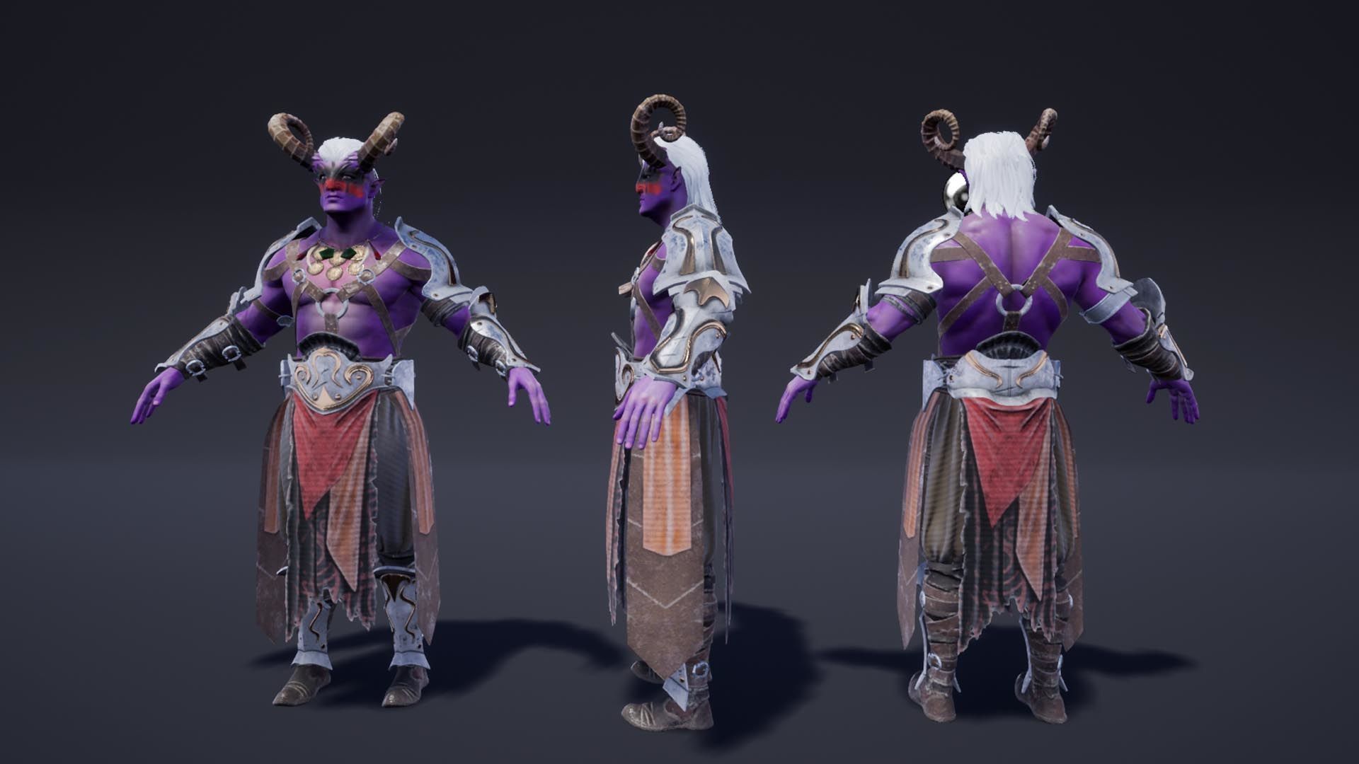 Fantasy Warriors Pack Low-poly 3D model_18