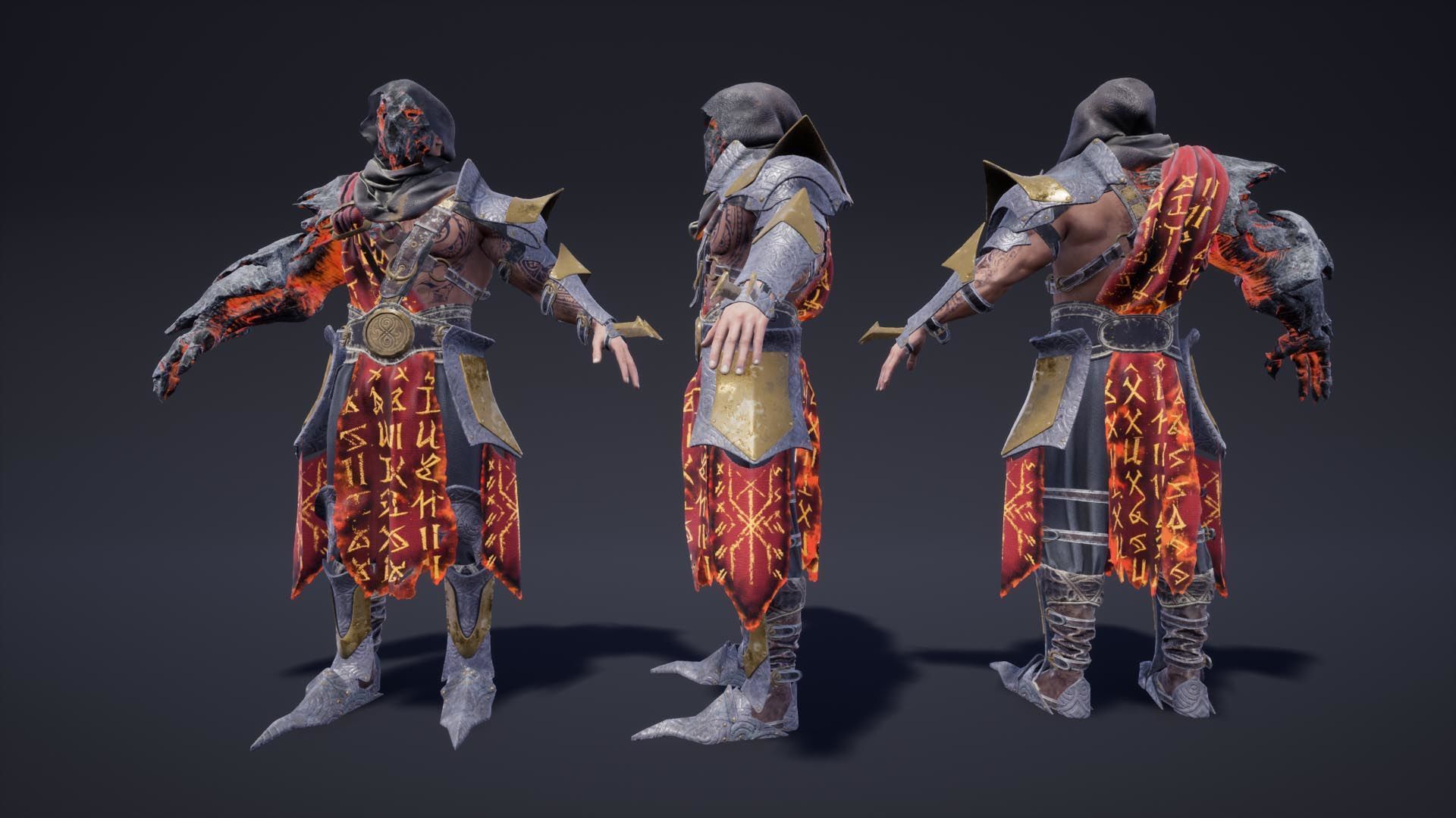 Fantasy Warriors Pack Low-poly 3D model_29