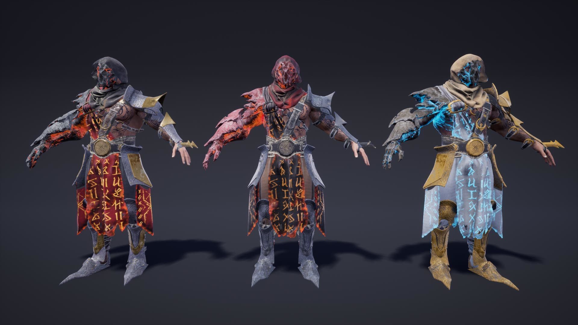 Fantasy Warriors Pack Low-poly 3D model_30