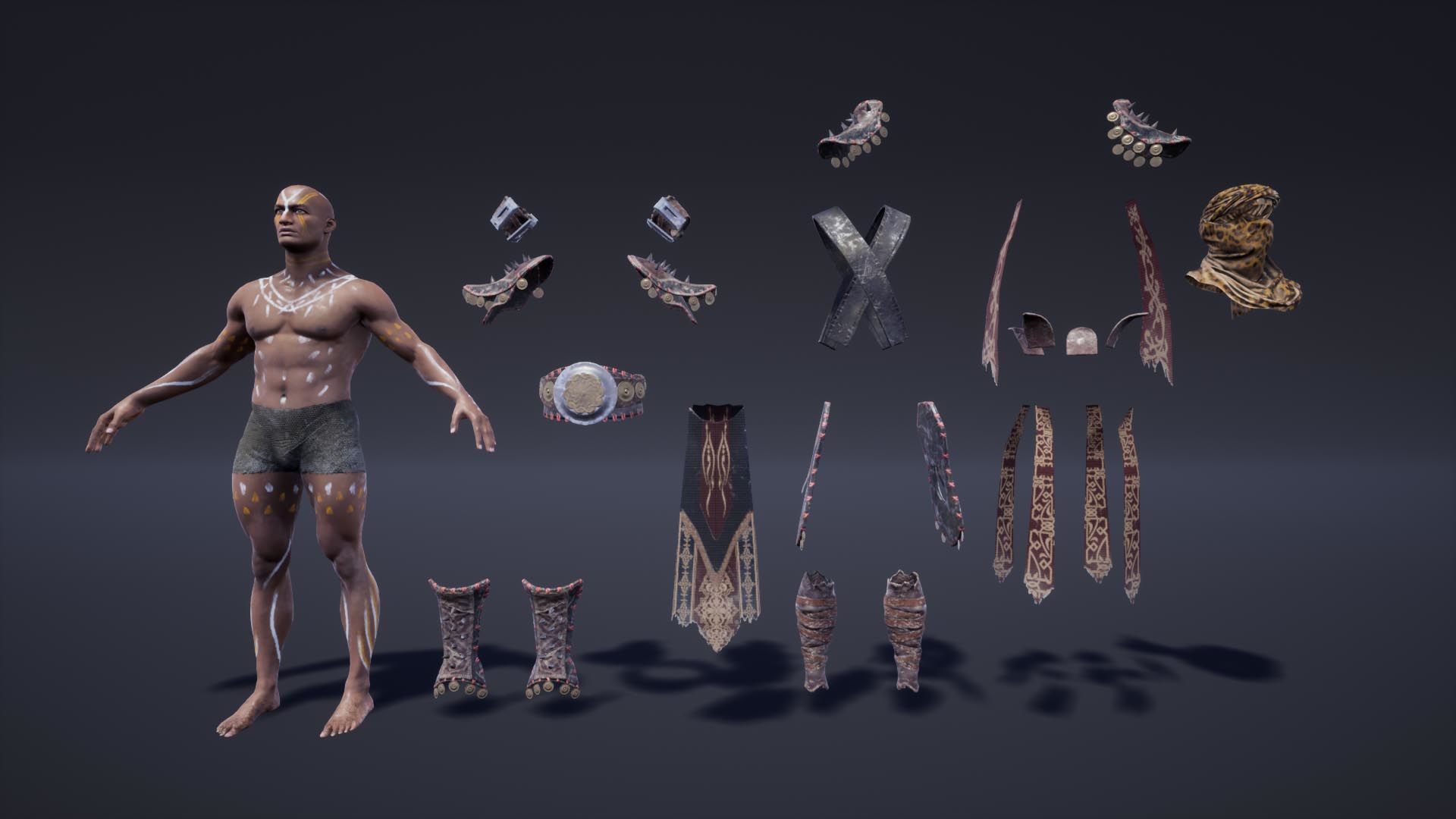 Fantasy Warriors Pack Low-poly 3D model_20