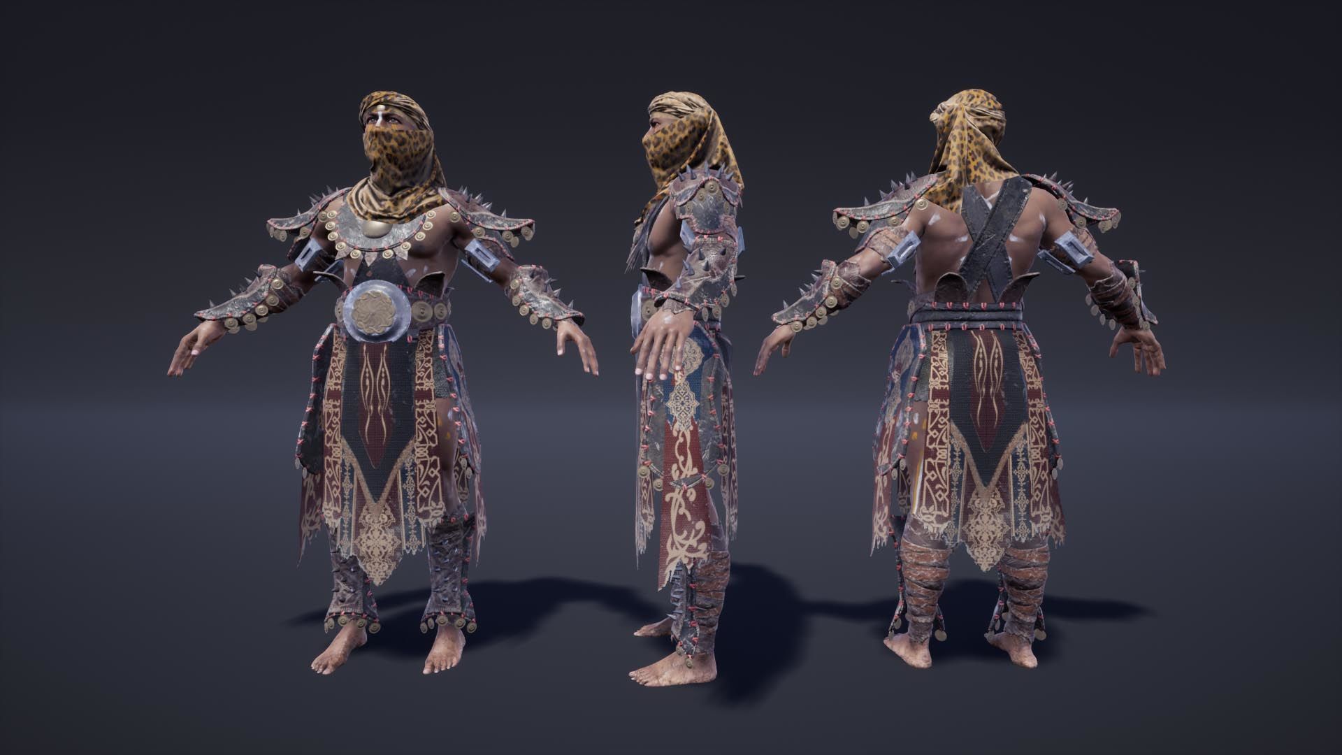 Fantasy Warriors Pack Low-poly 3D model_21