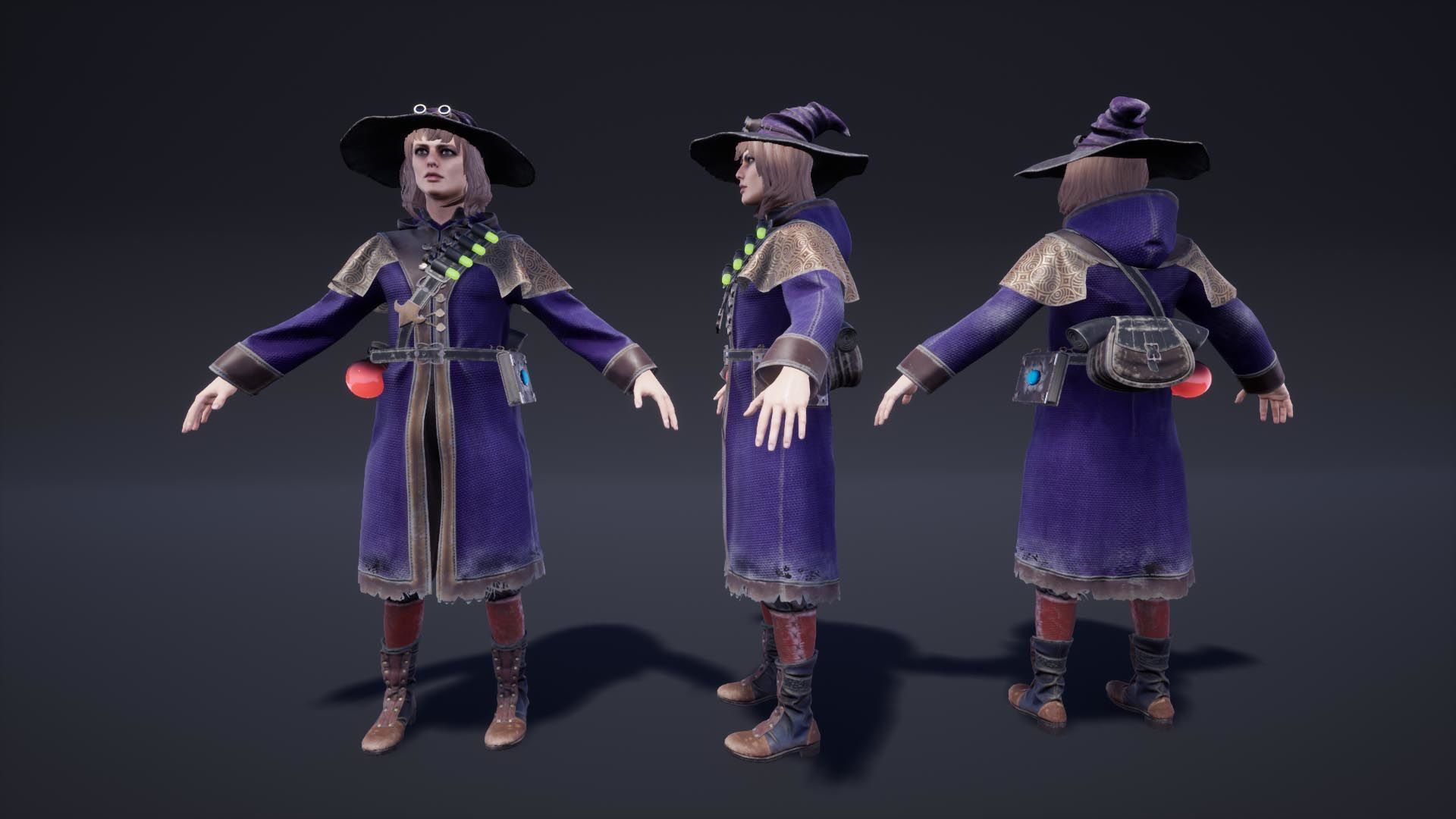 Fantasy Warriors Pack Low-poly 3D model_23