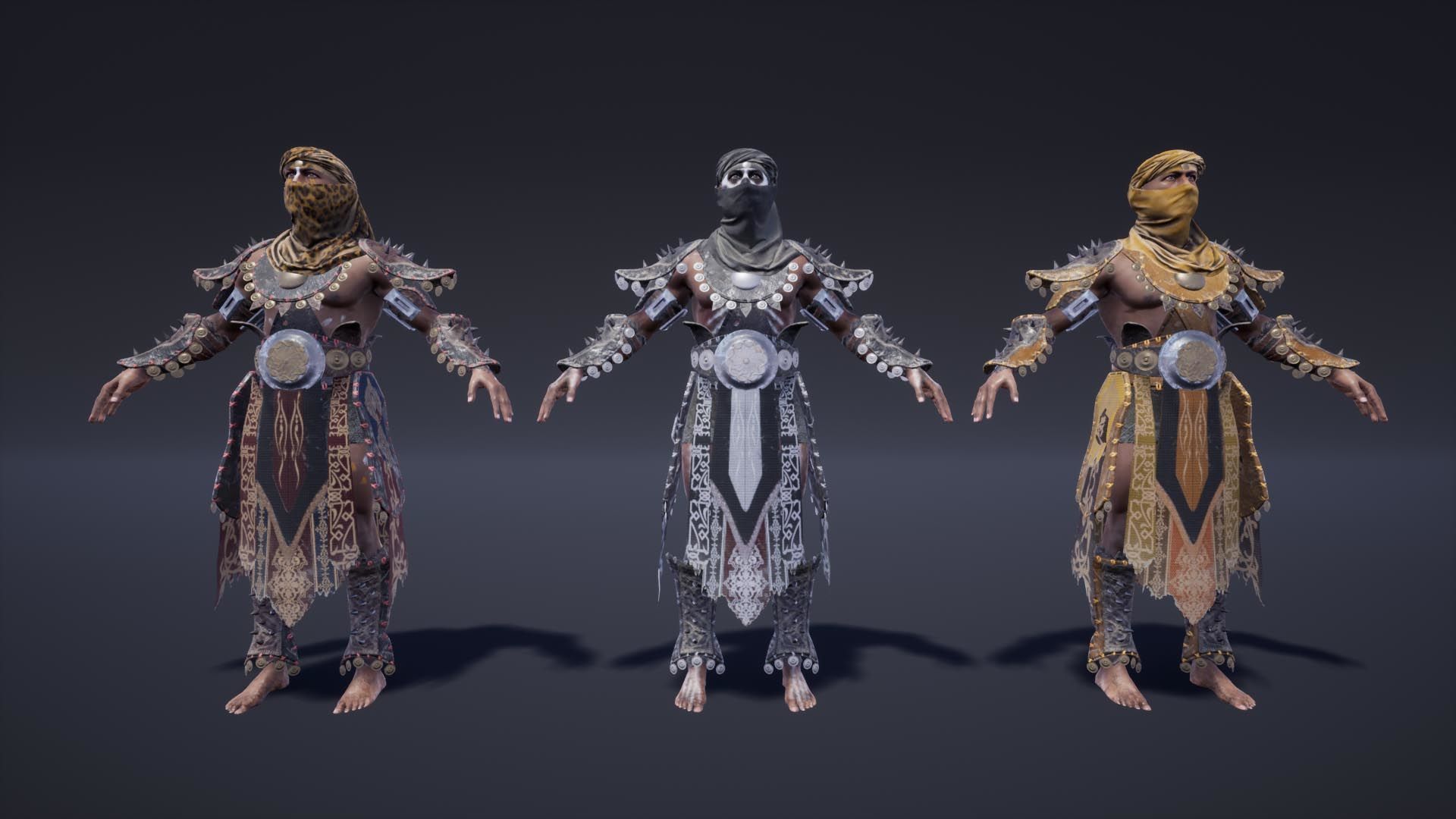 Fantasy Warriors Pack Low-poly 3D model_22