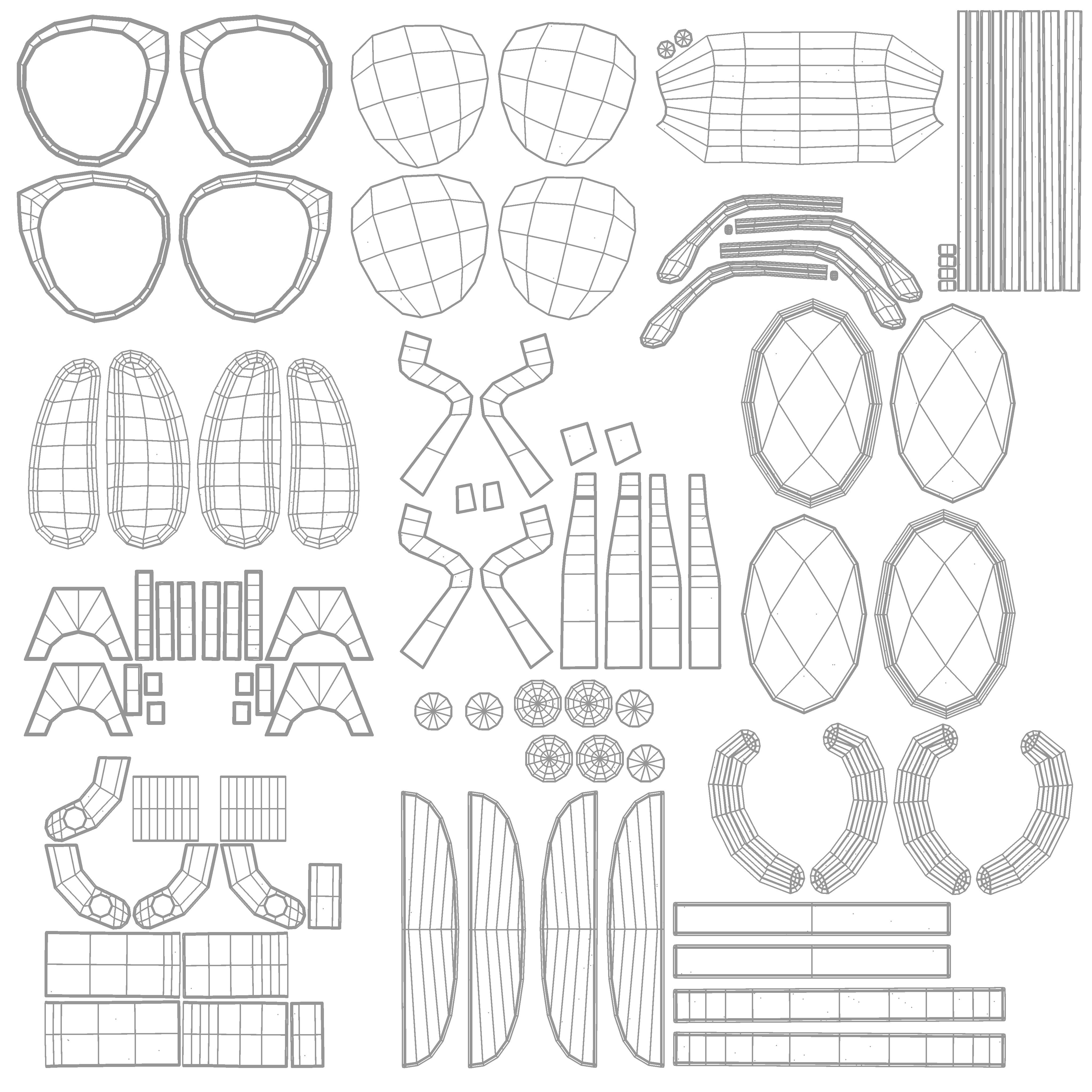 Womens Glasses 04 Low-poly 3D model_18