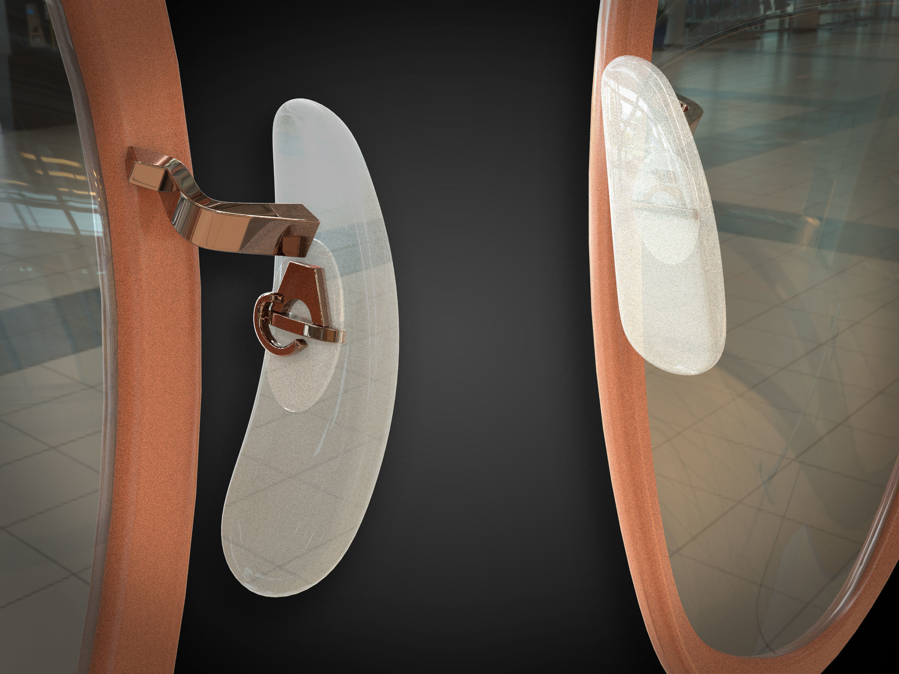 Womens Glasses 04 Low-poly 3D model_6