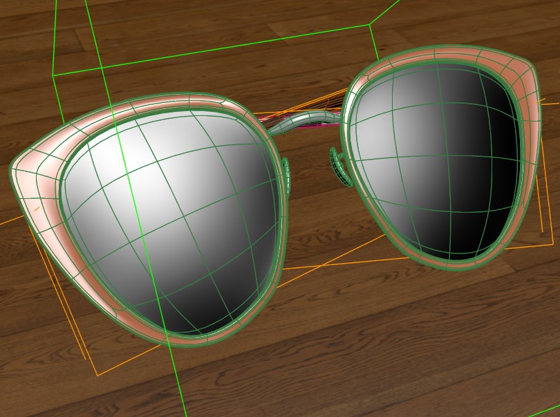 Womens Glasses 04 Low-poly 3D model_1