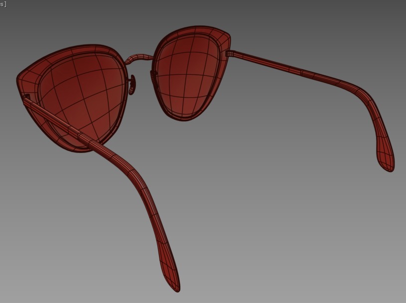 Womens Glasses 04 Low-poly 3D model_5