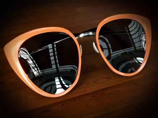 Womens Glasses 04 Low-poly 3D model