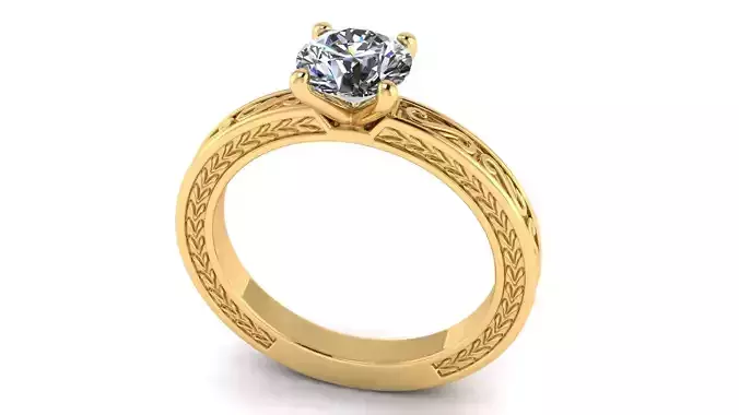 AG 600 FLAYER FIT SOLITAIRE RING