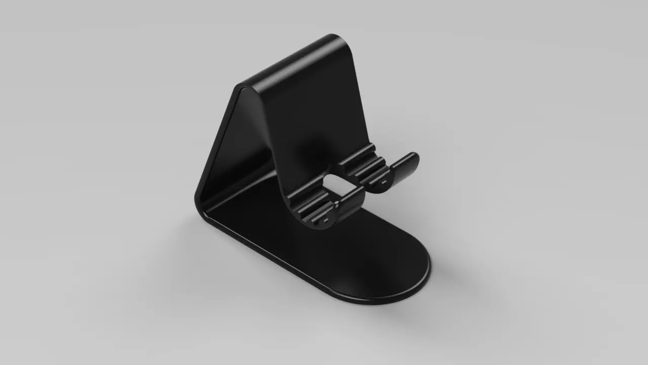 fixed one-part phone stand 3D  printable 3D print model_0