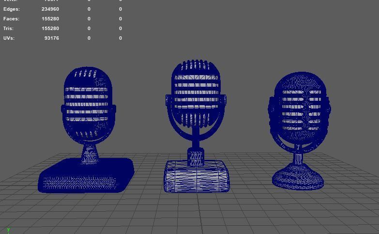 Vintage Microphone 3D model_17
