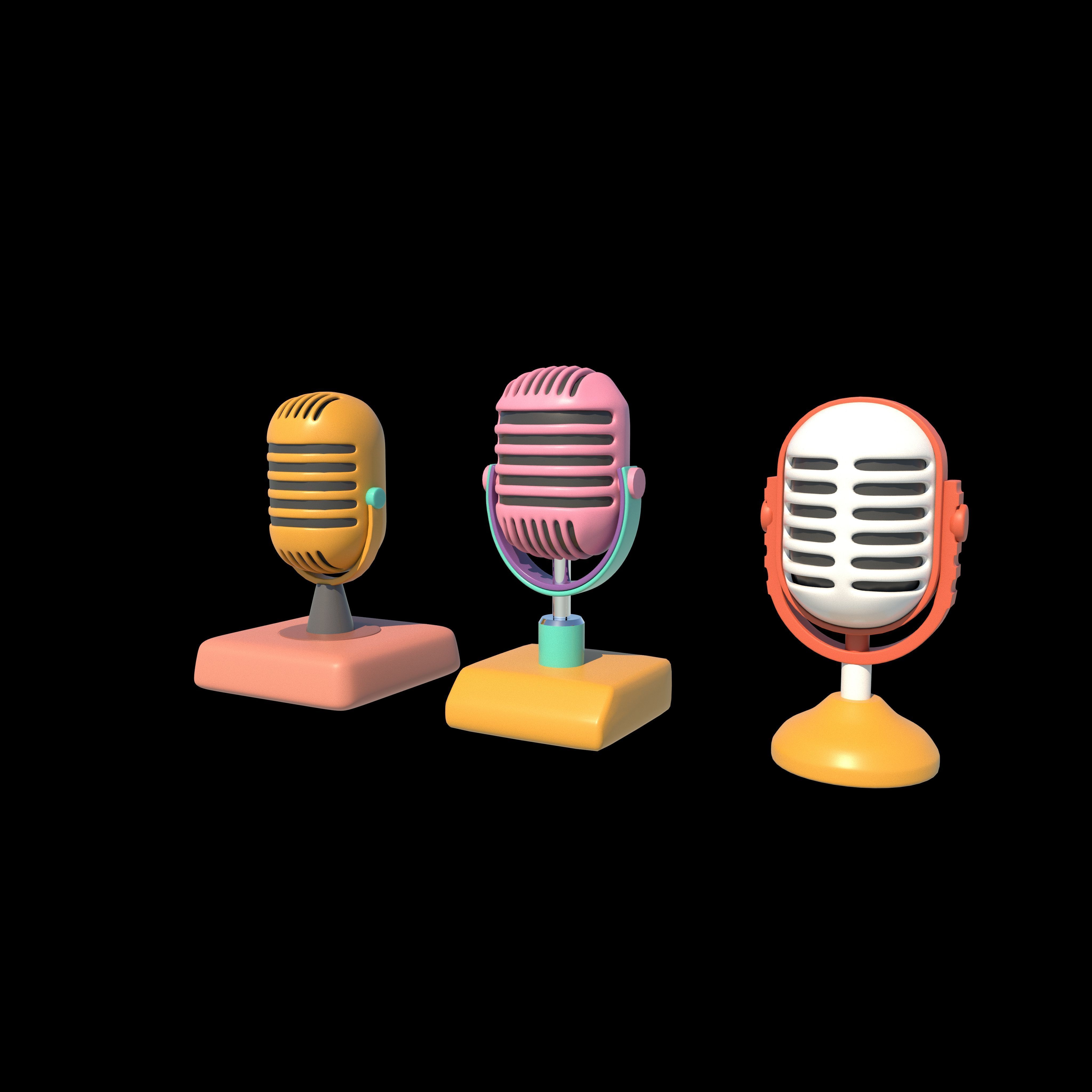 Vintage Microphone 3D model_6