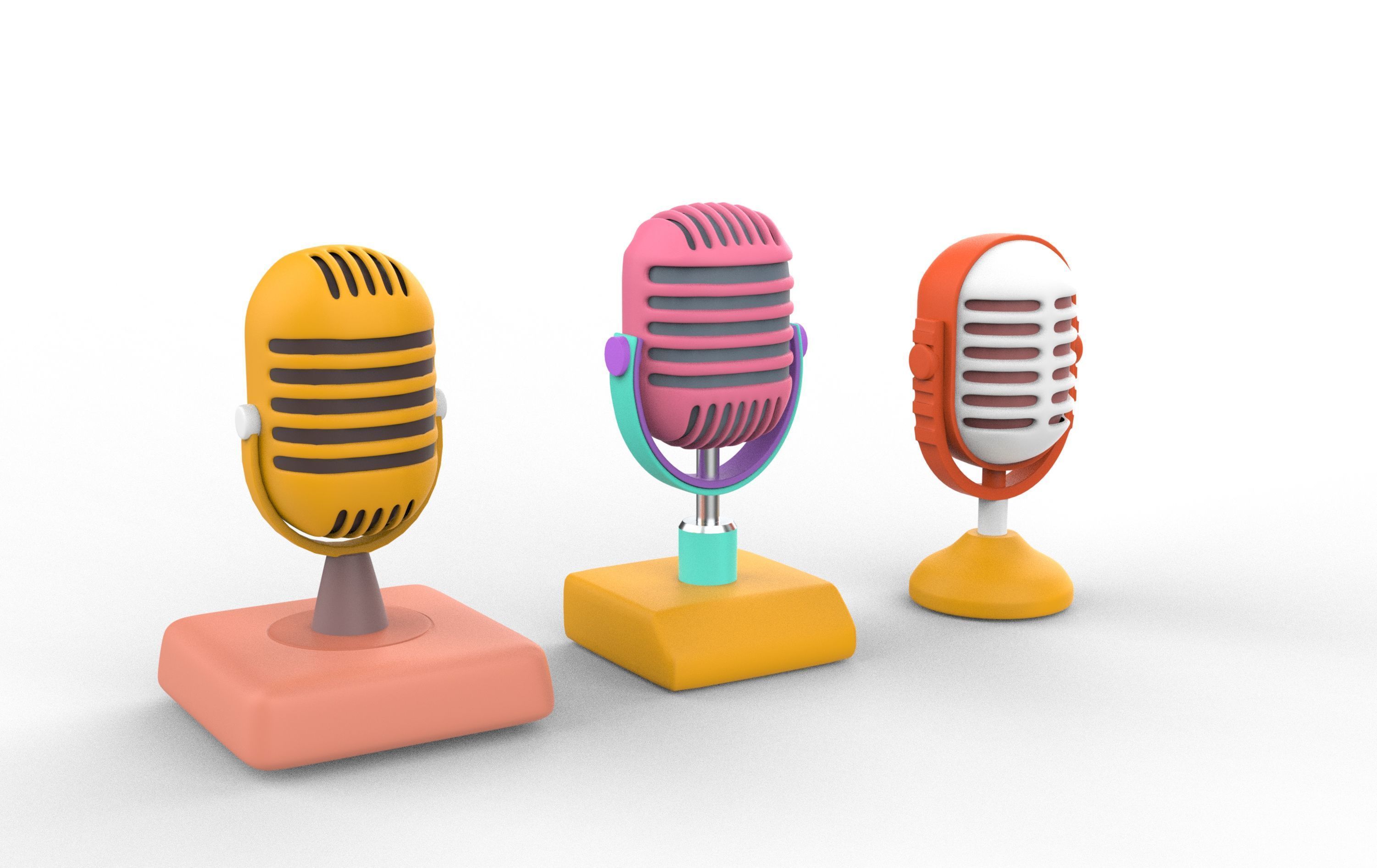 Vintage Microphone 3D model_3