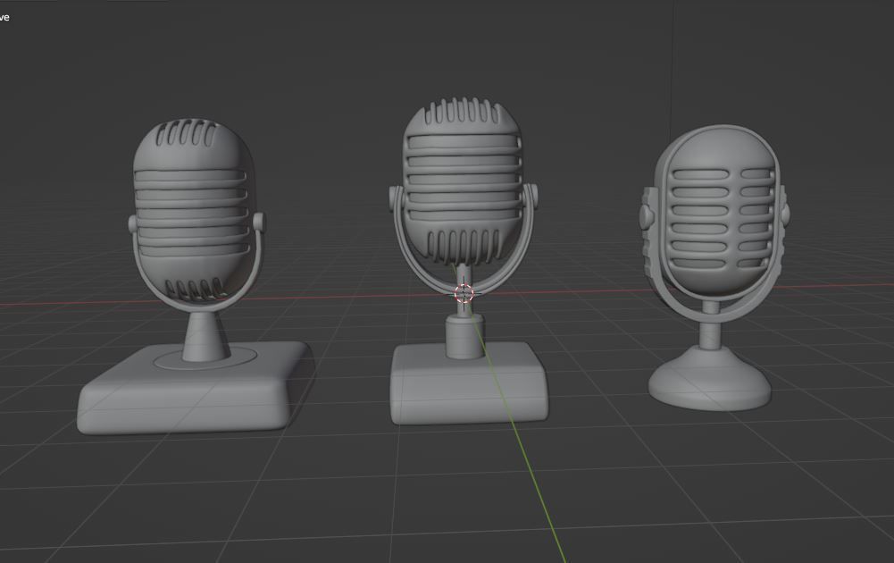 Vintage Microphone 3D model_15