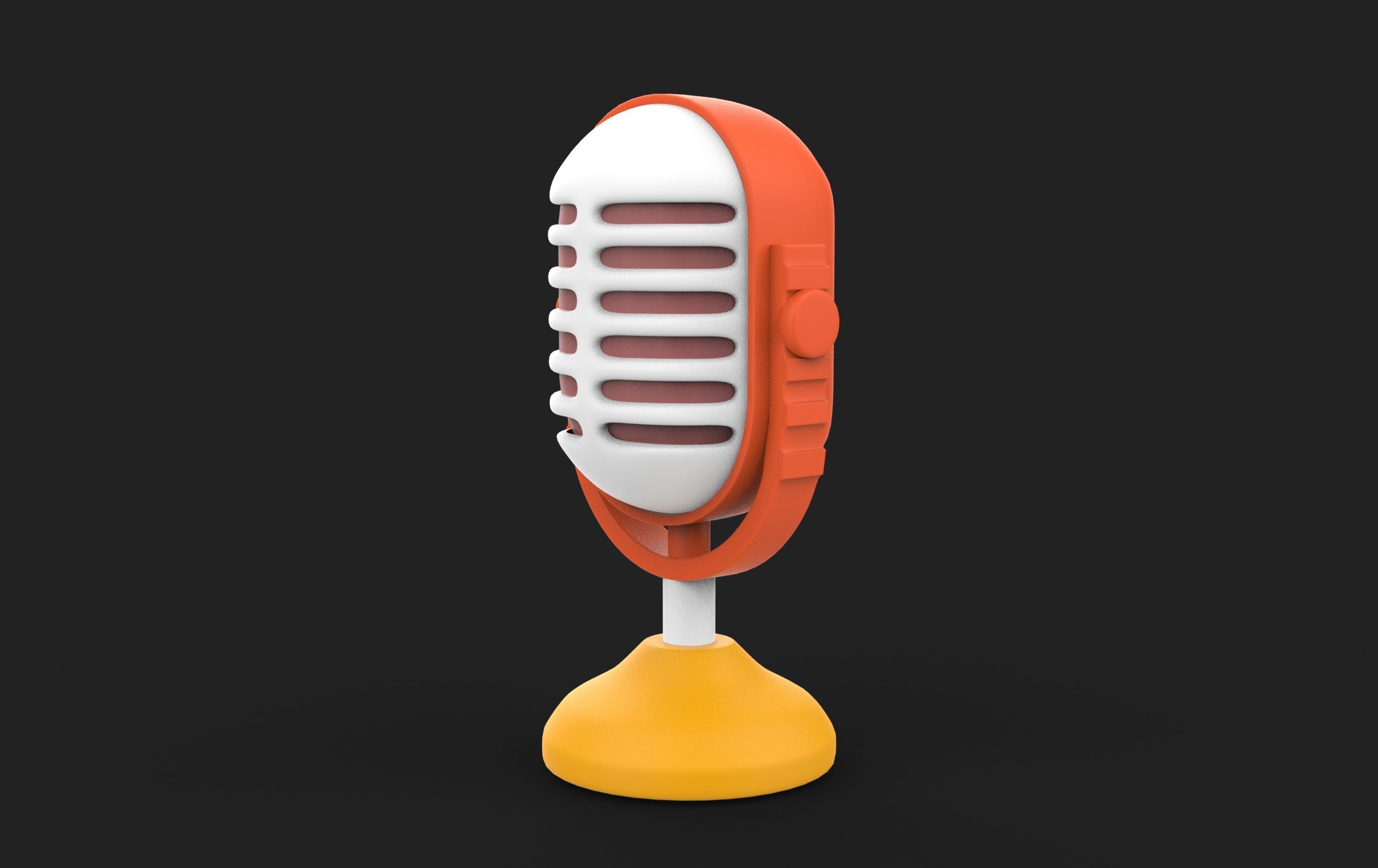 Vintage Microphone 3D model_9