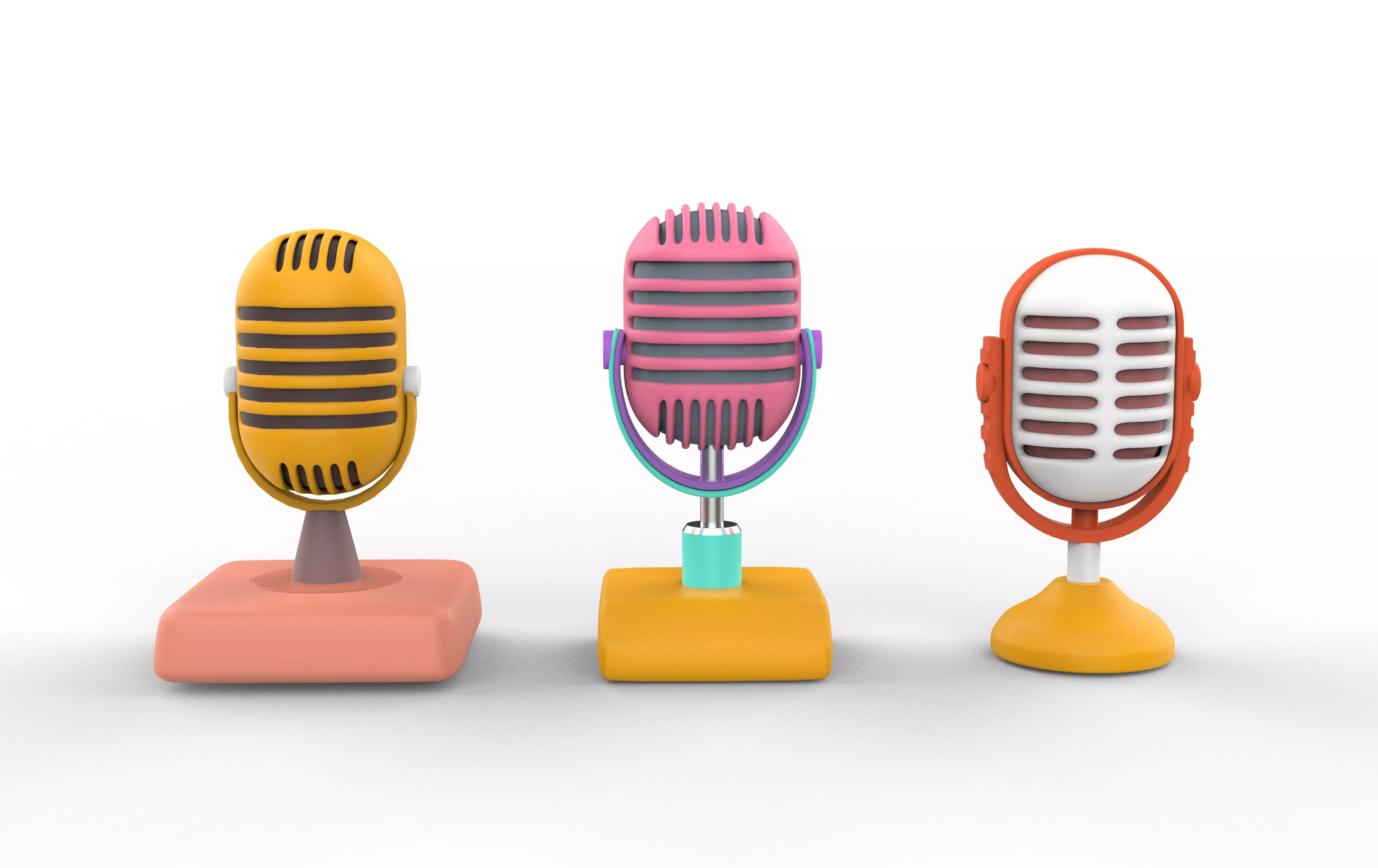 Vintage Microphone 3D model_0