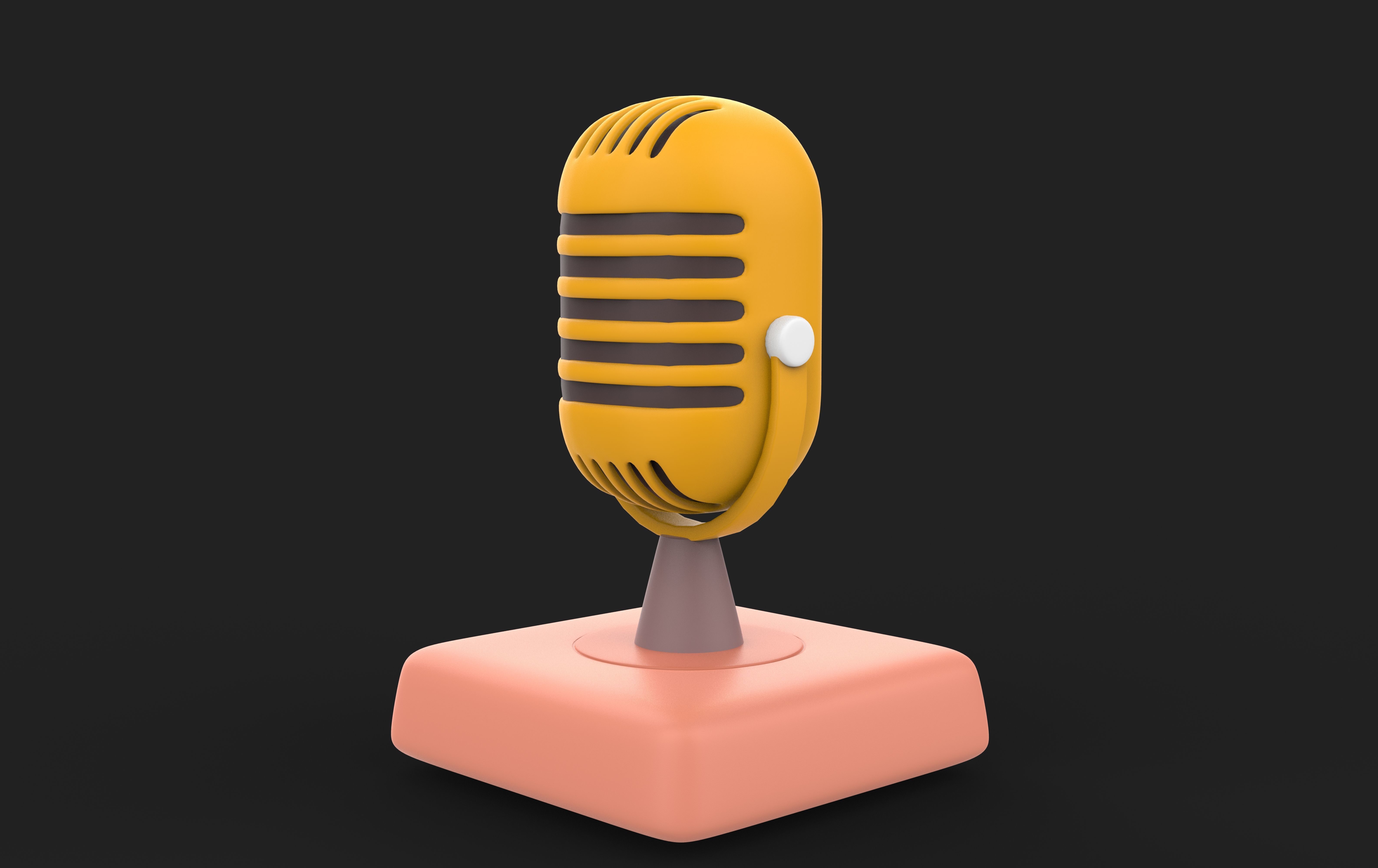 Vintage Microphone 3D model_13