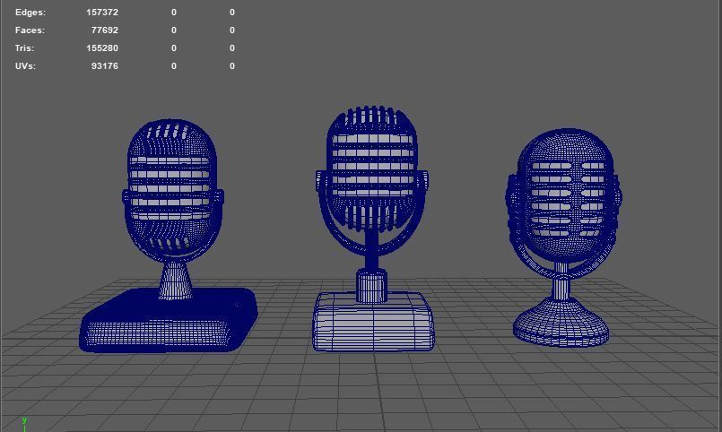 Vintage Microphone 3D model_16