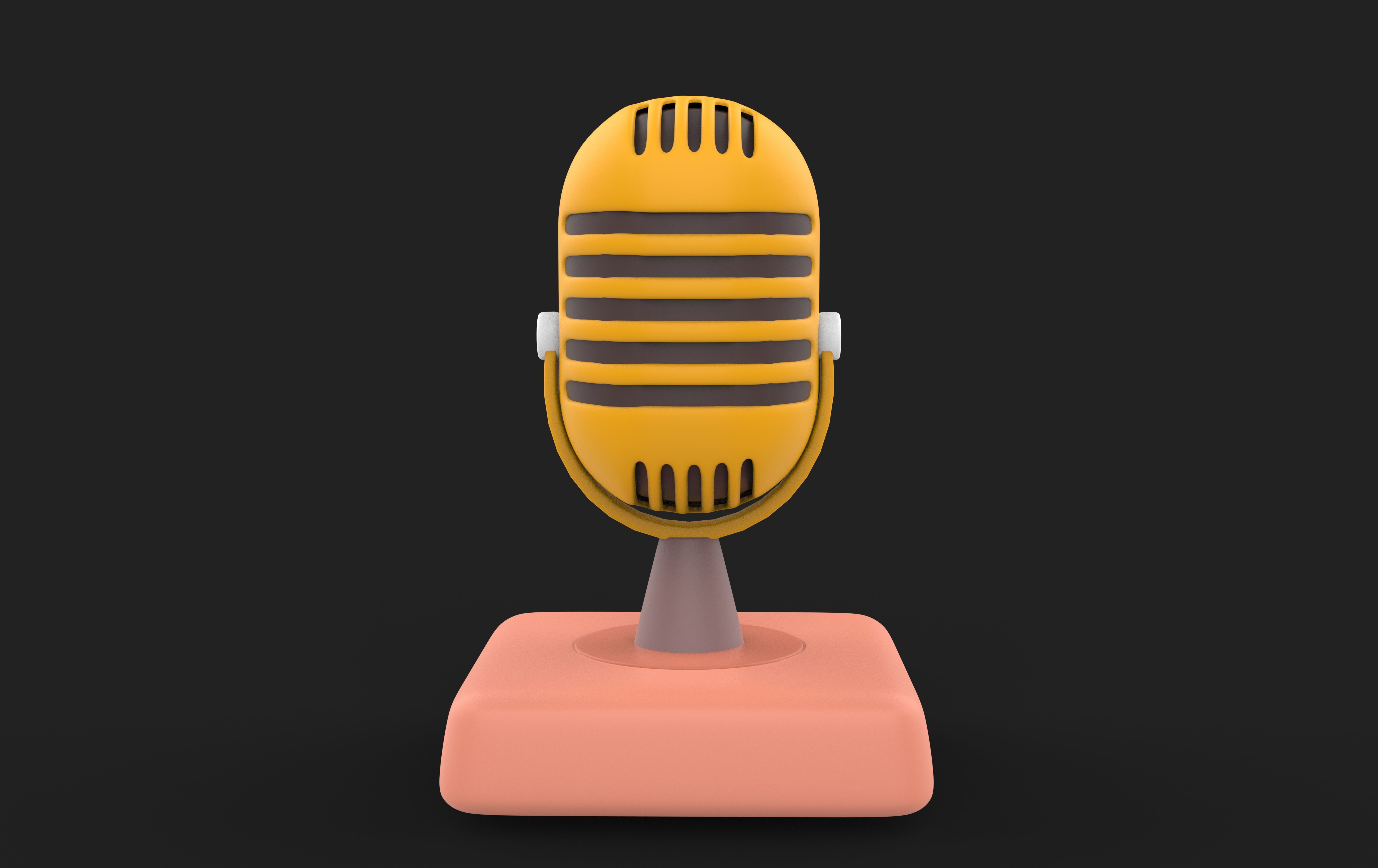 Vintage Microphone 3D model_12