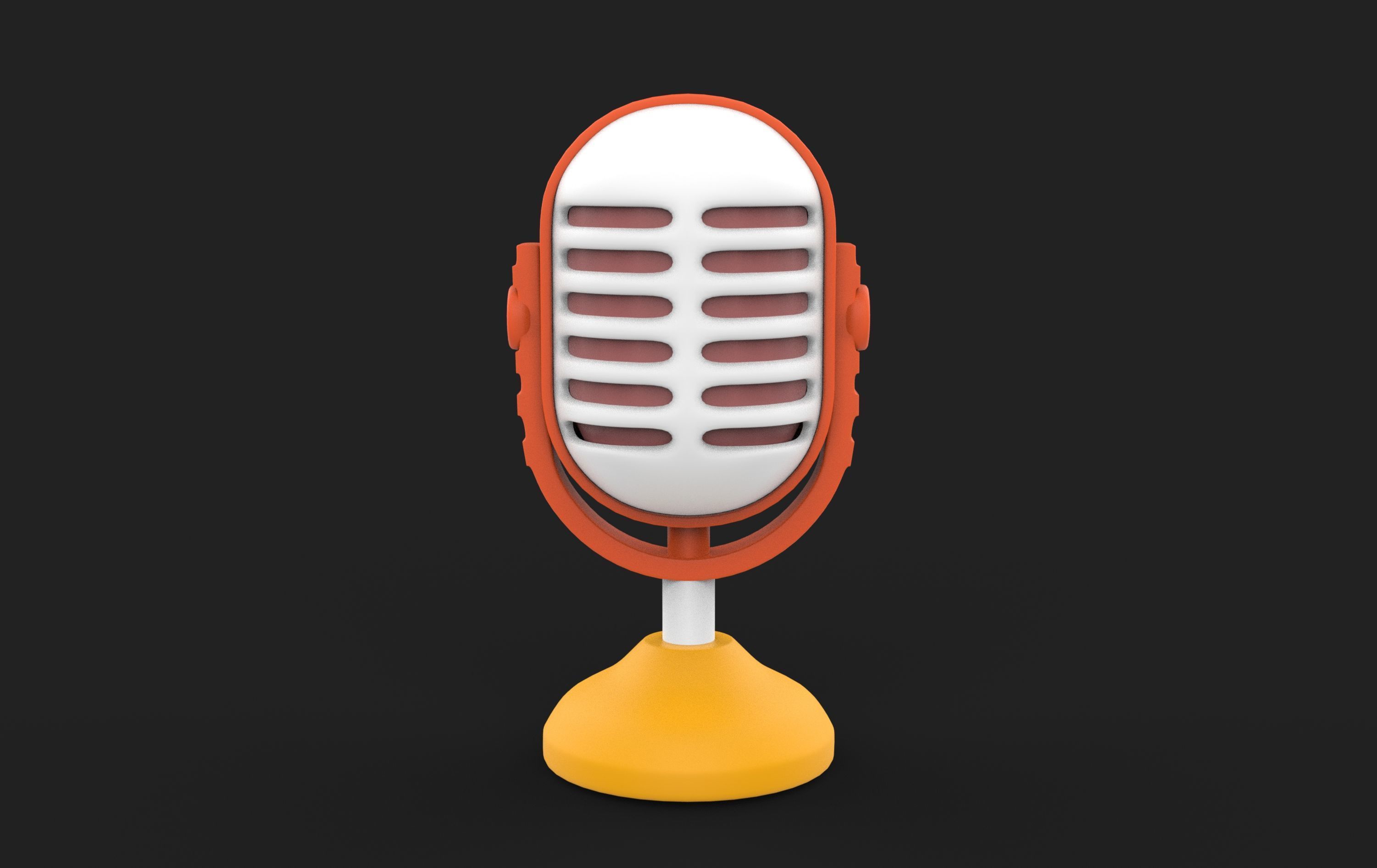 Vintage Microphone 3D model_8
